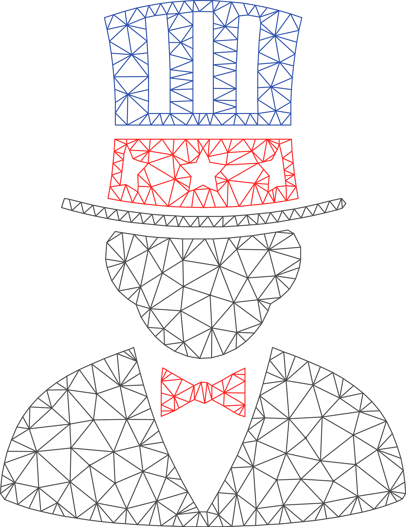 capitalist polygonal frame mesh