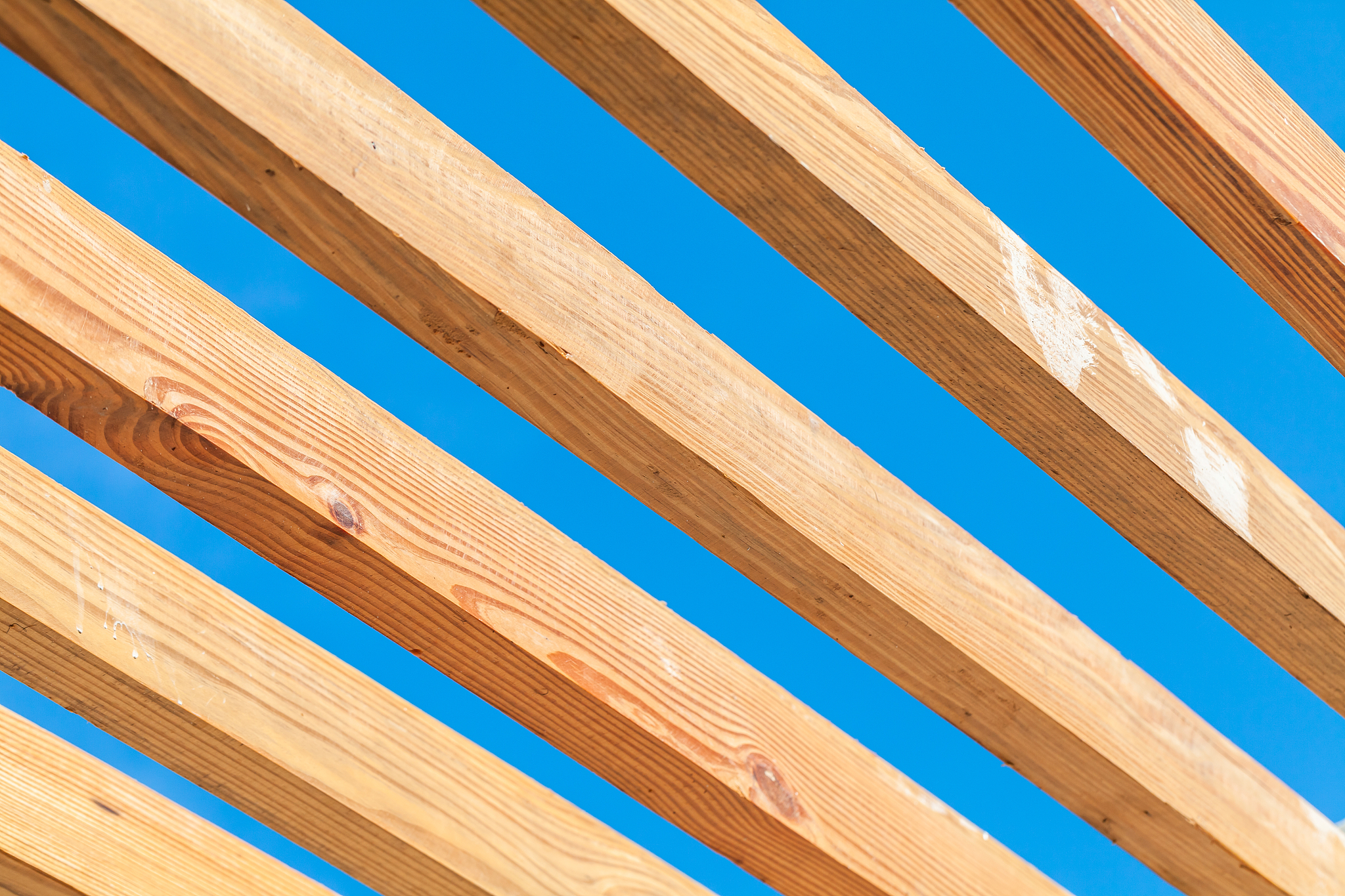 wooden planks in a row. sunshade