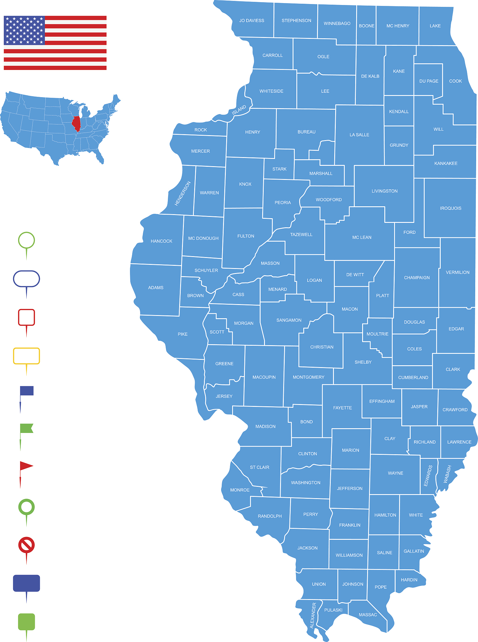 map of illinois