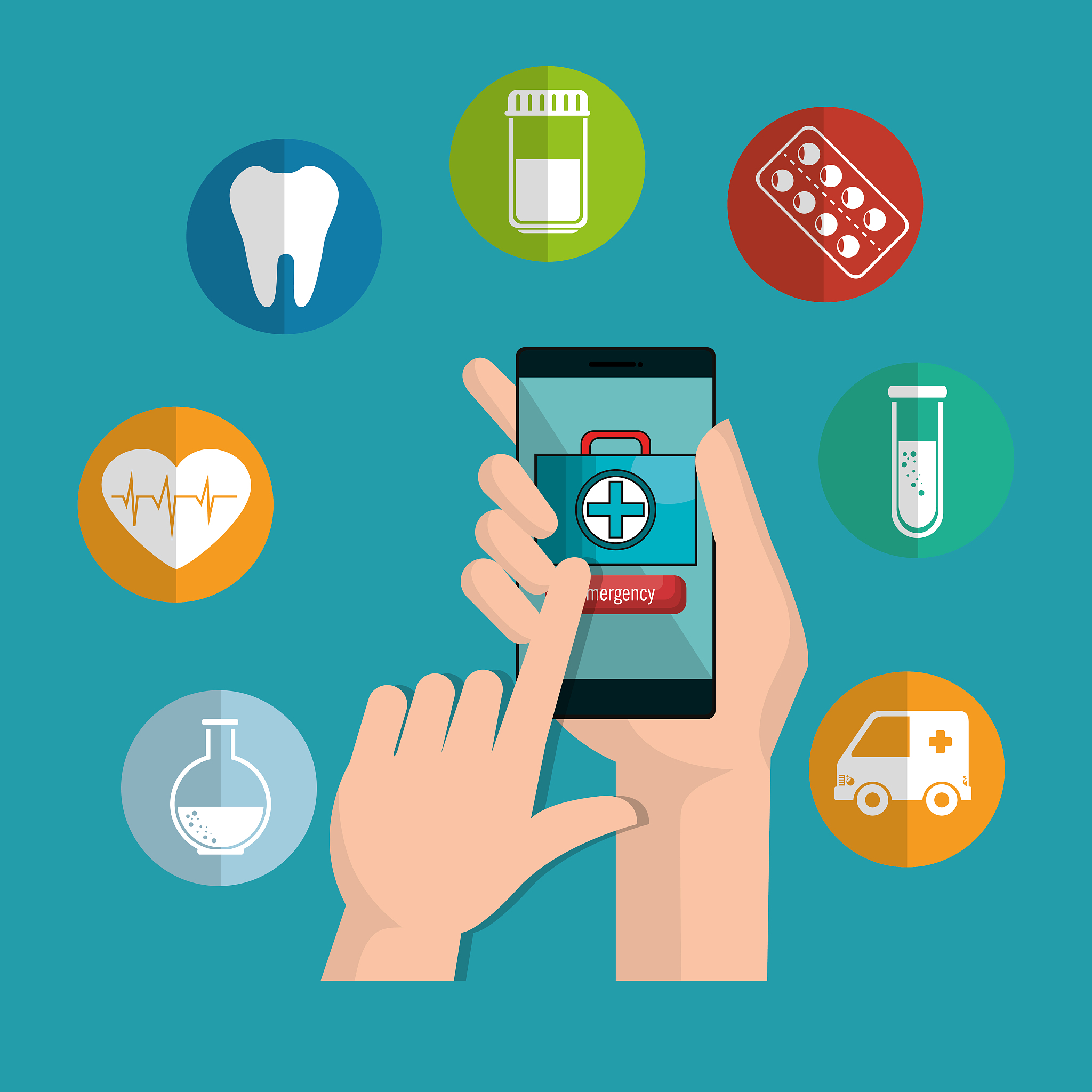 mobile health technology icons