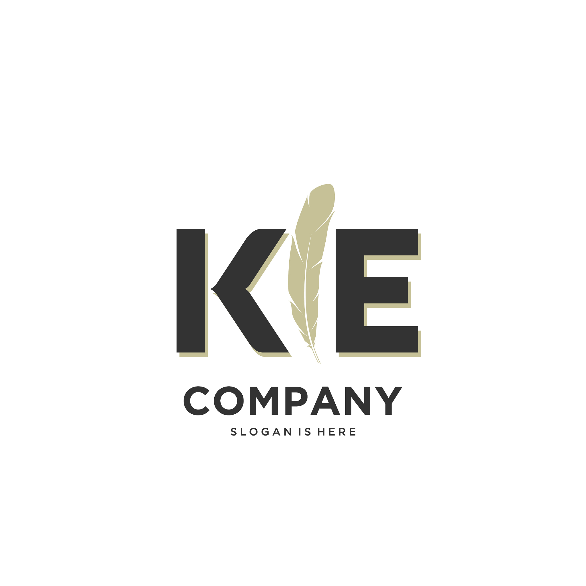 initial ke letter unique attractive creative
