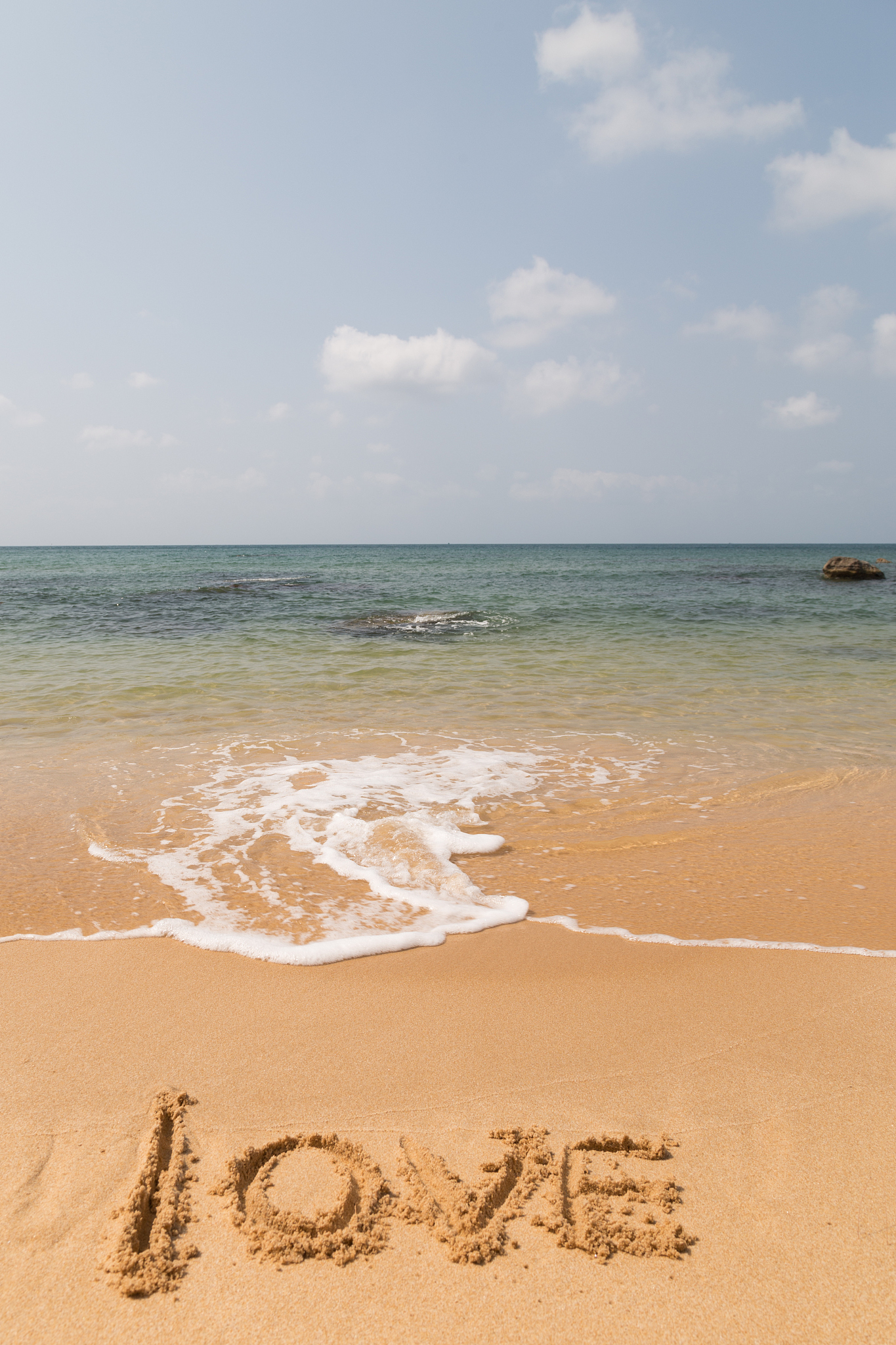 love on a  beach