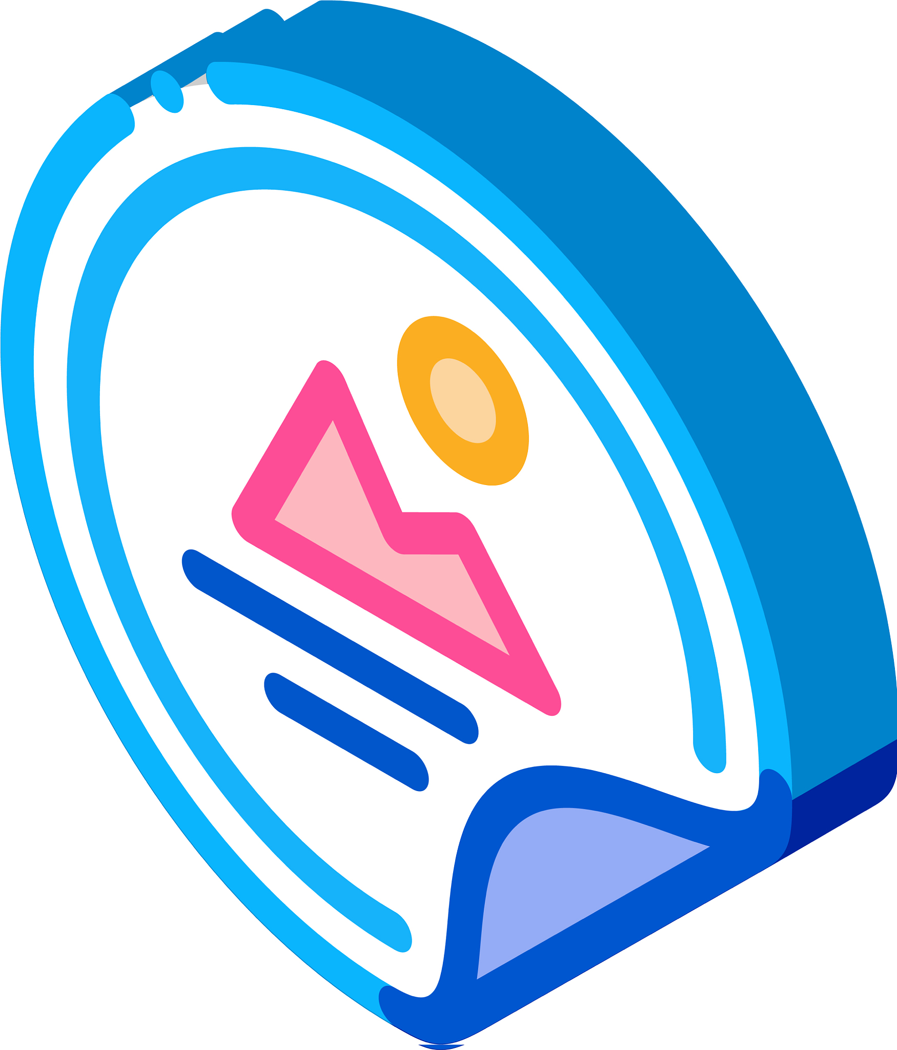 color sticker isometric icon