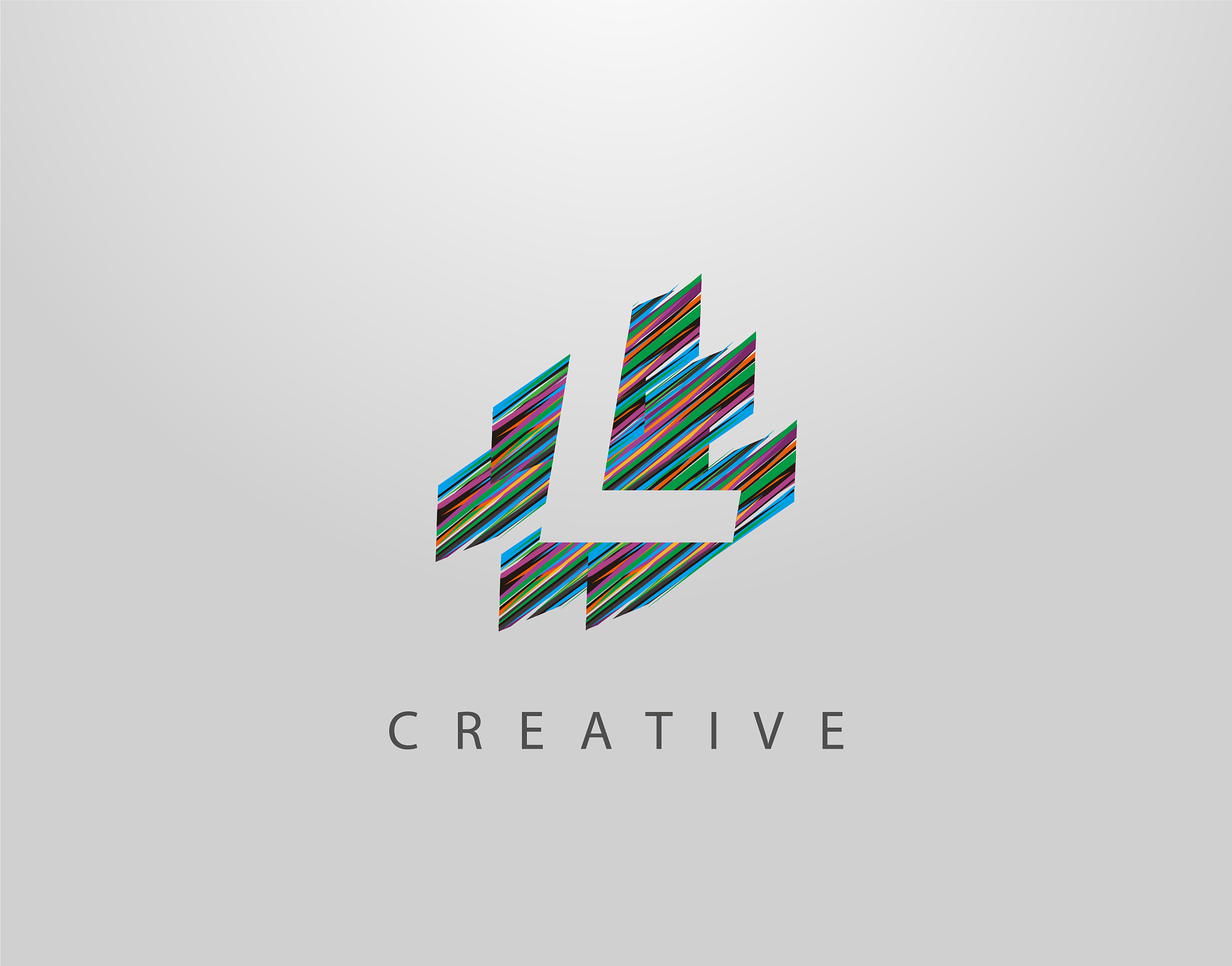 creative l letter logo modern abstract geometric
