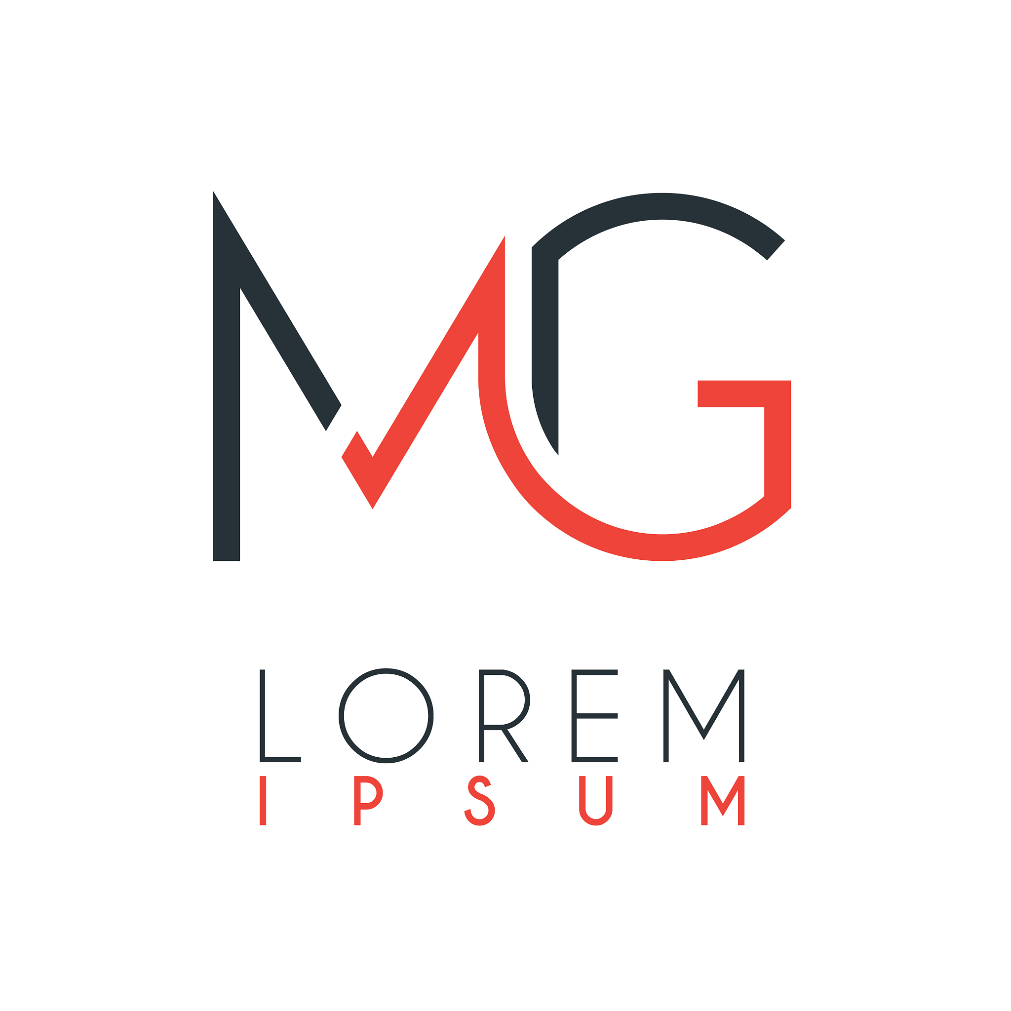the logo between letter m and letter g or mg