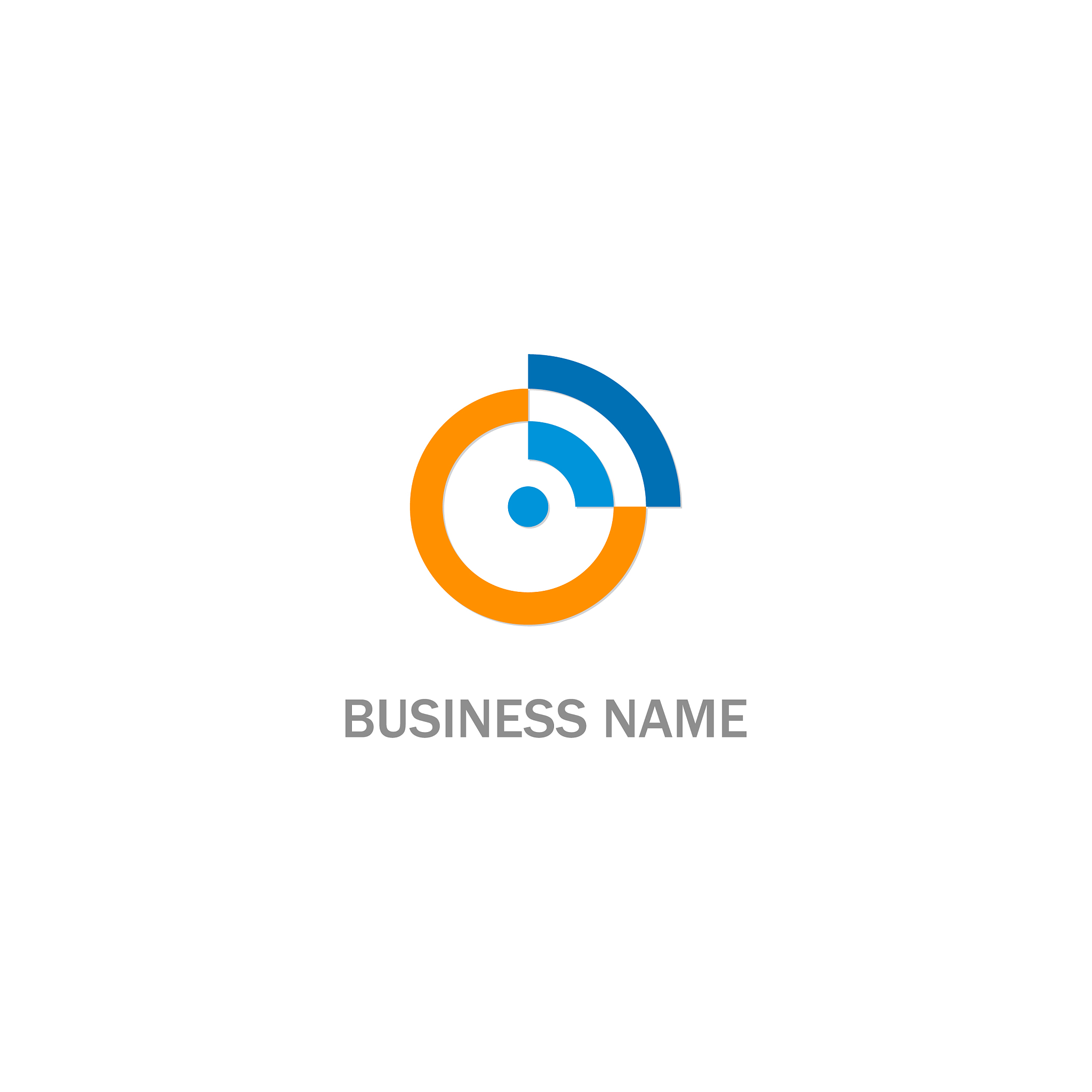 round signal wifi technology logo