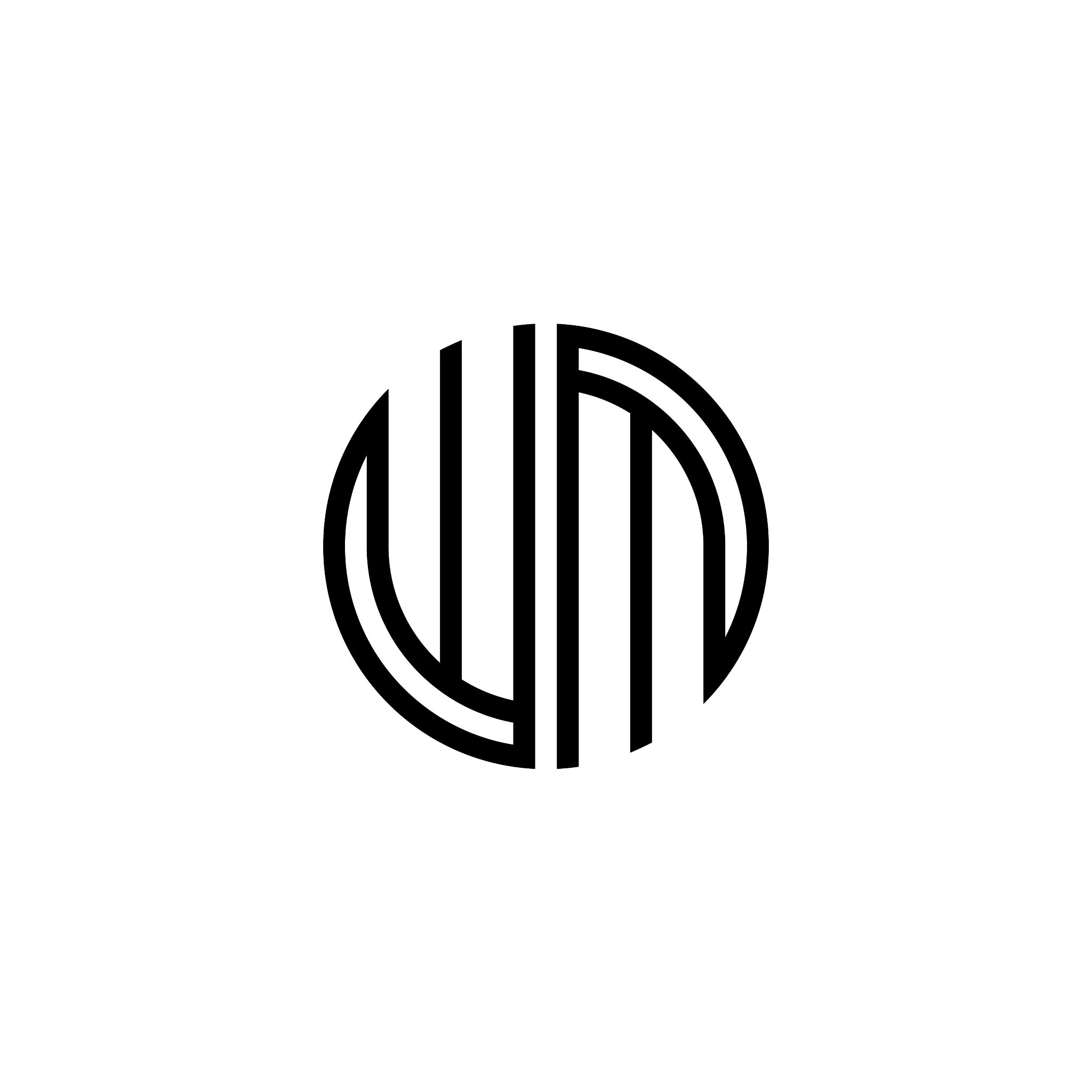 wm letter logo icon design template elements