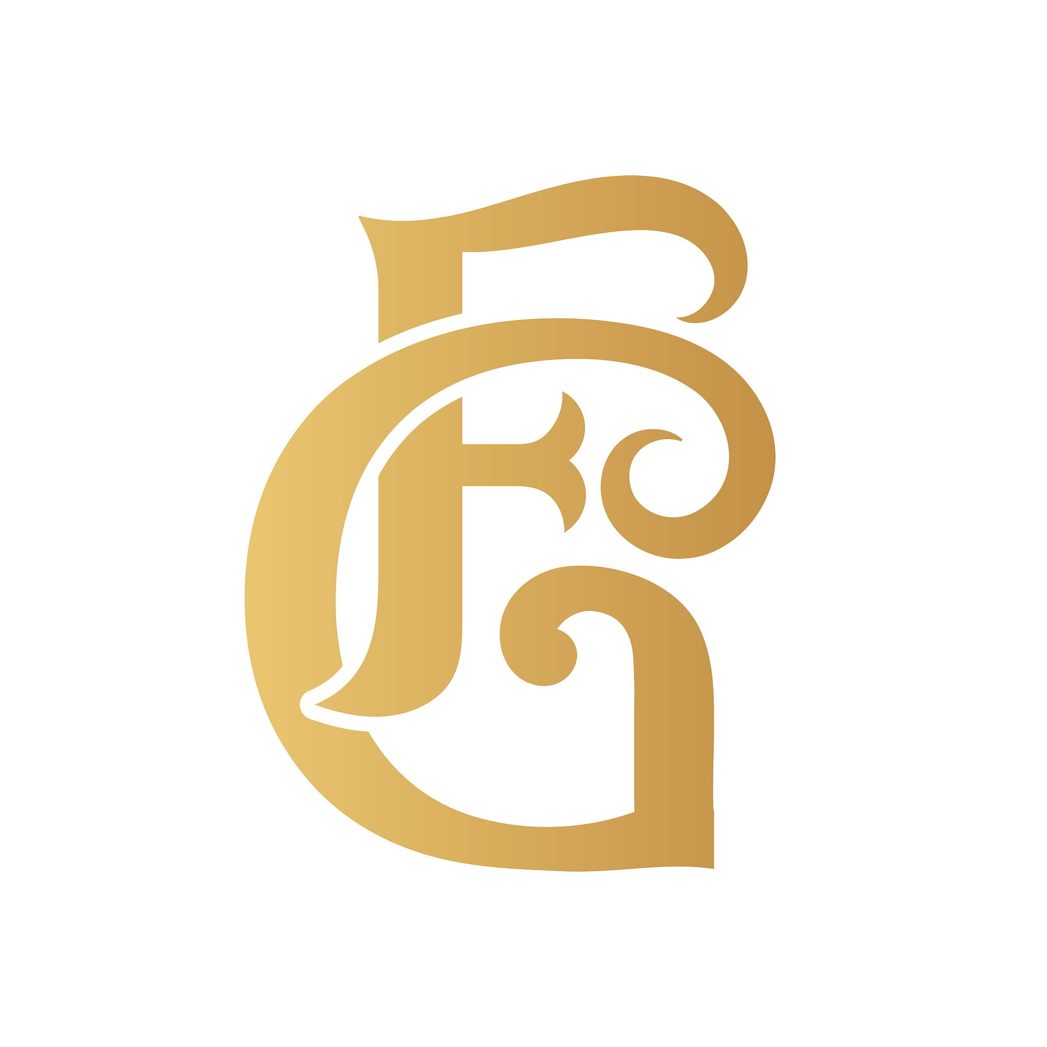 golden fg monogram.