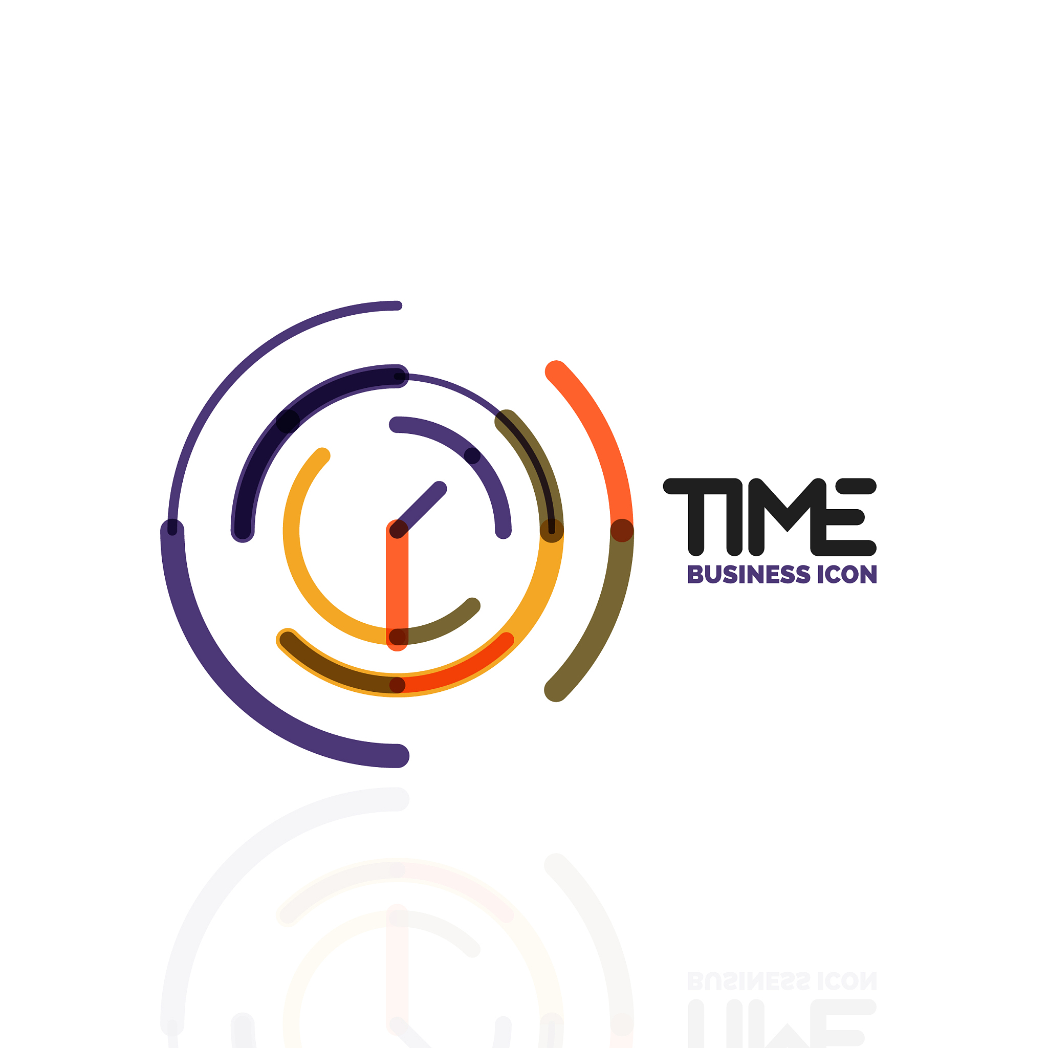 abstract logo idea time concept or clock