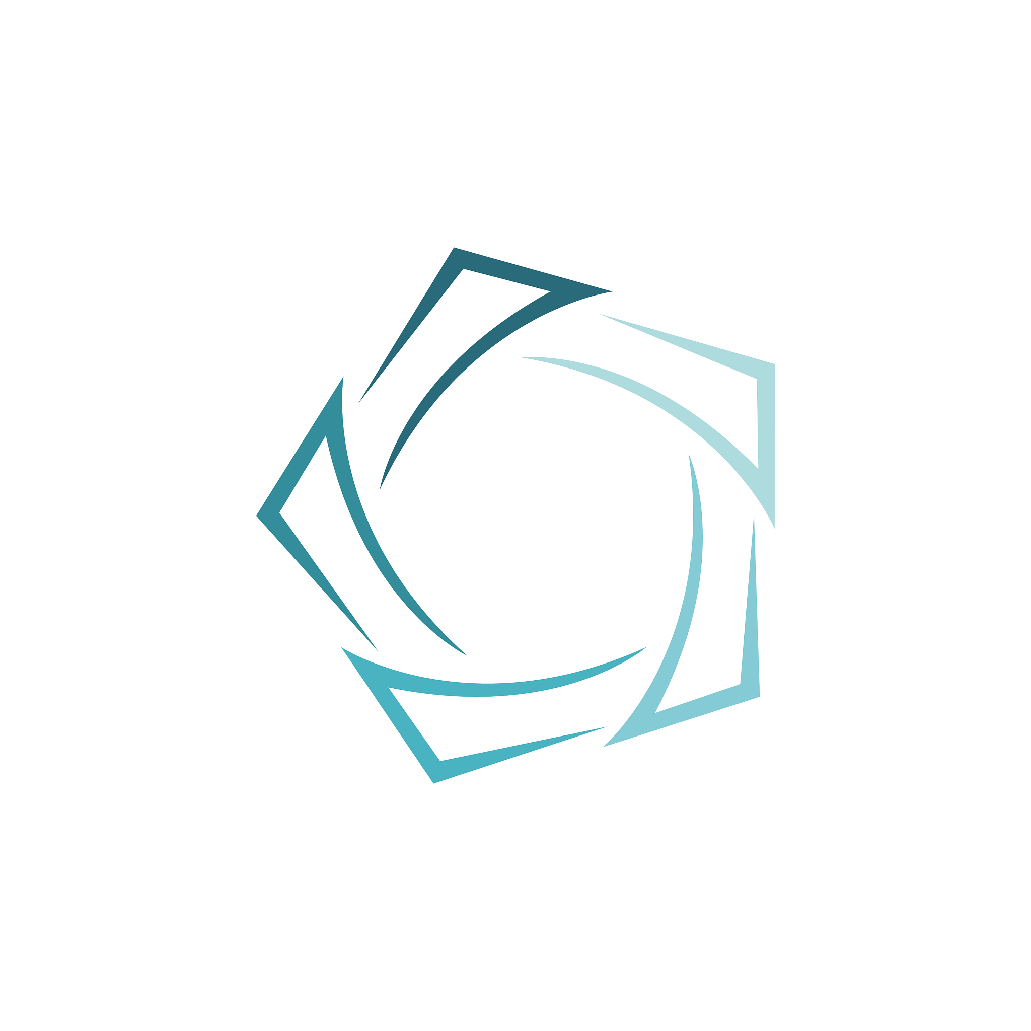 modern style geometric hexagonal logo design icon