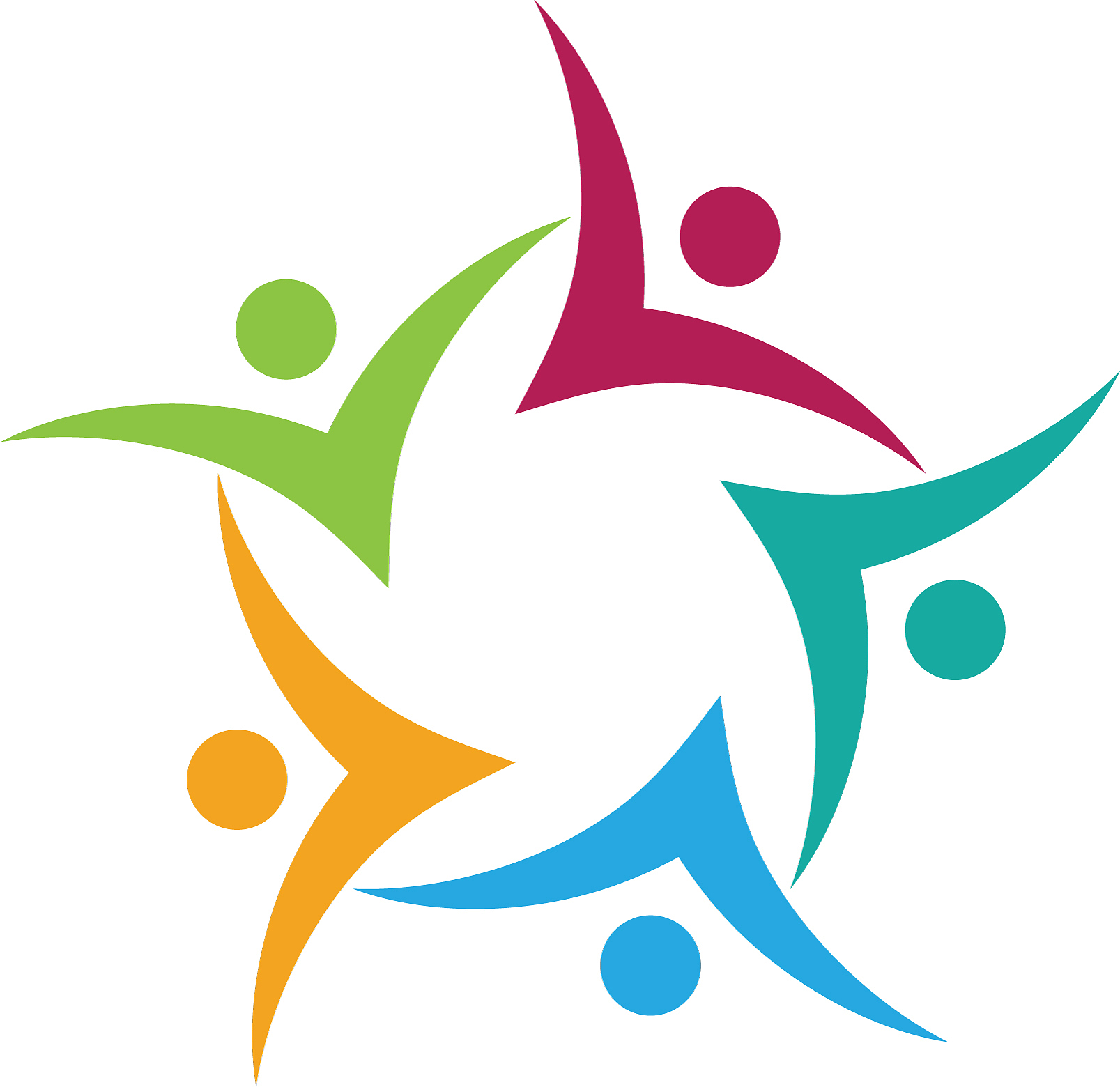 community network and social icon design template