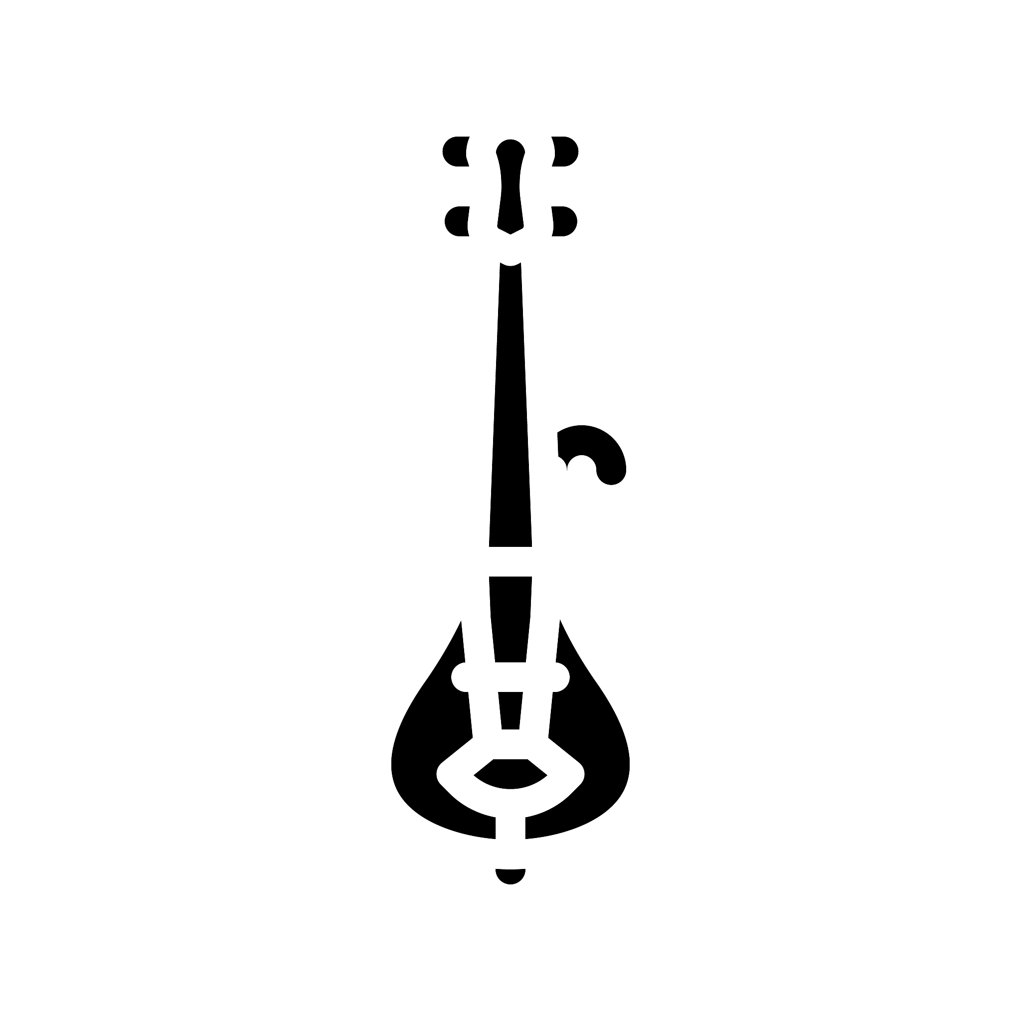 new generation electric violin glyph icon vector illustration