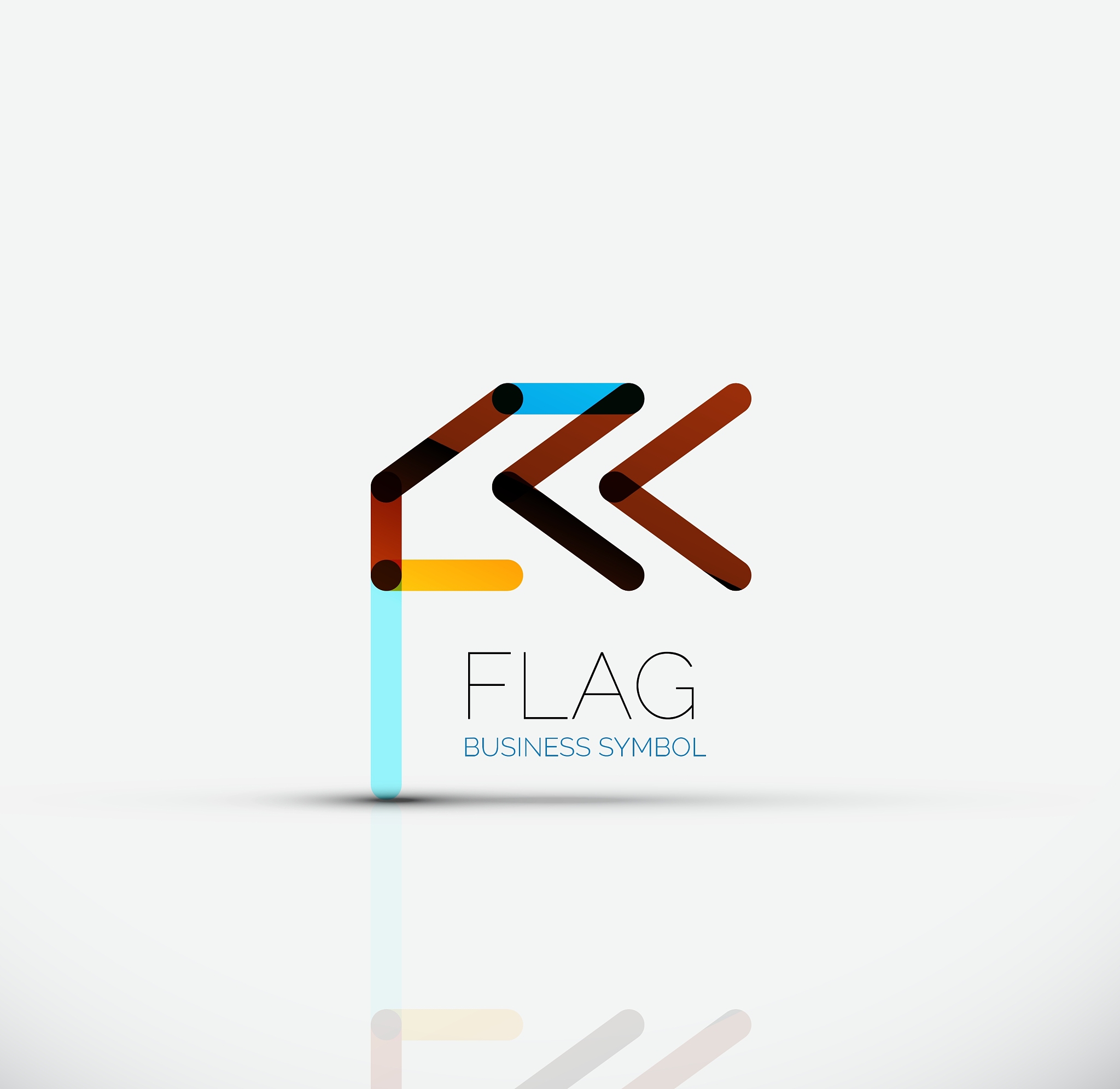 logo flag abstract linear geometric business icon