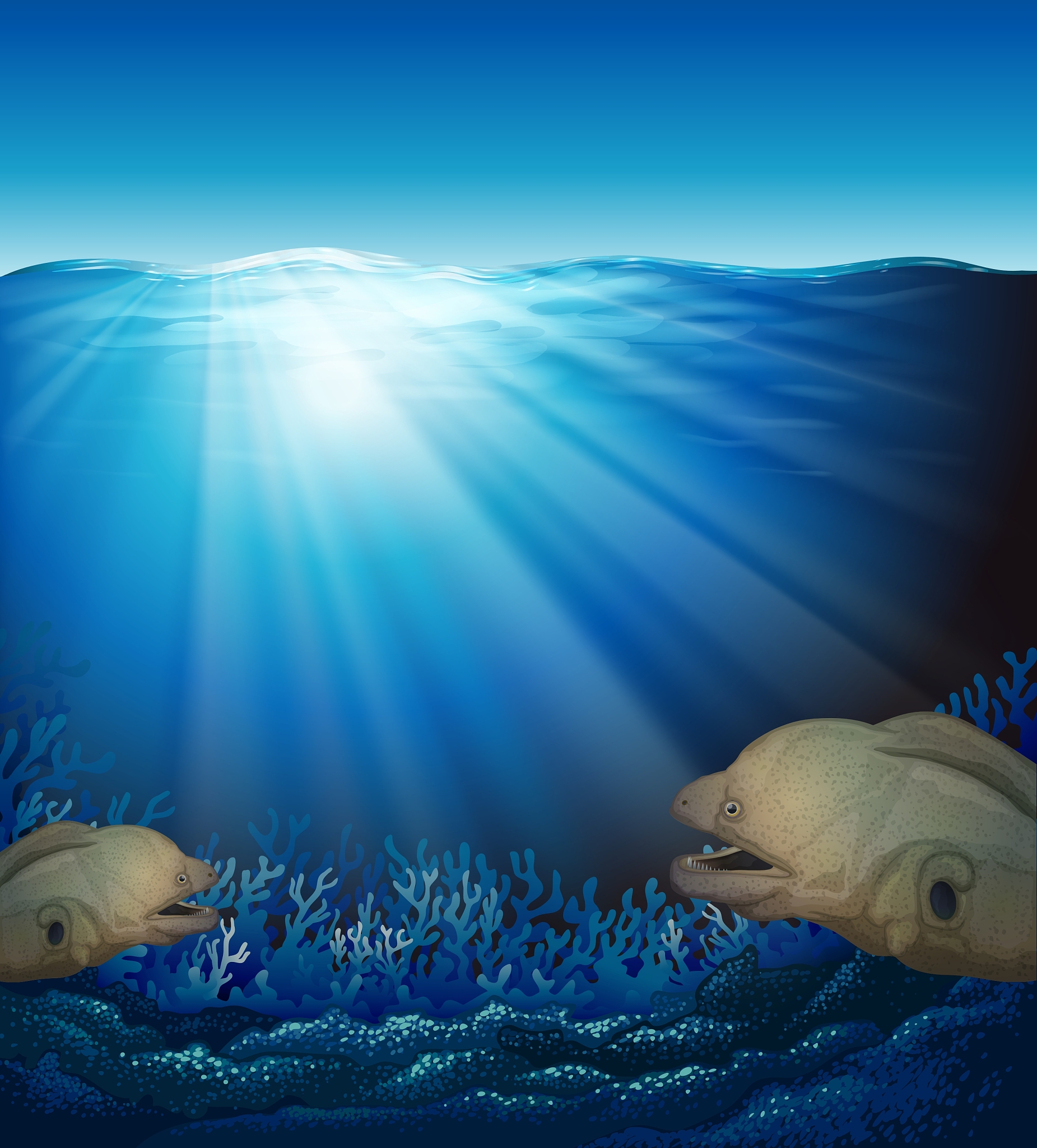 PS 深海主题作业总结：海底生物的创意展现