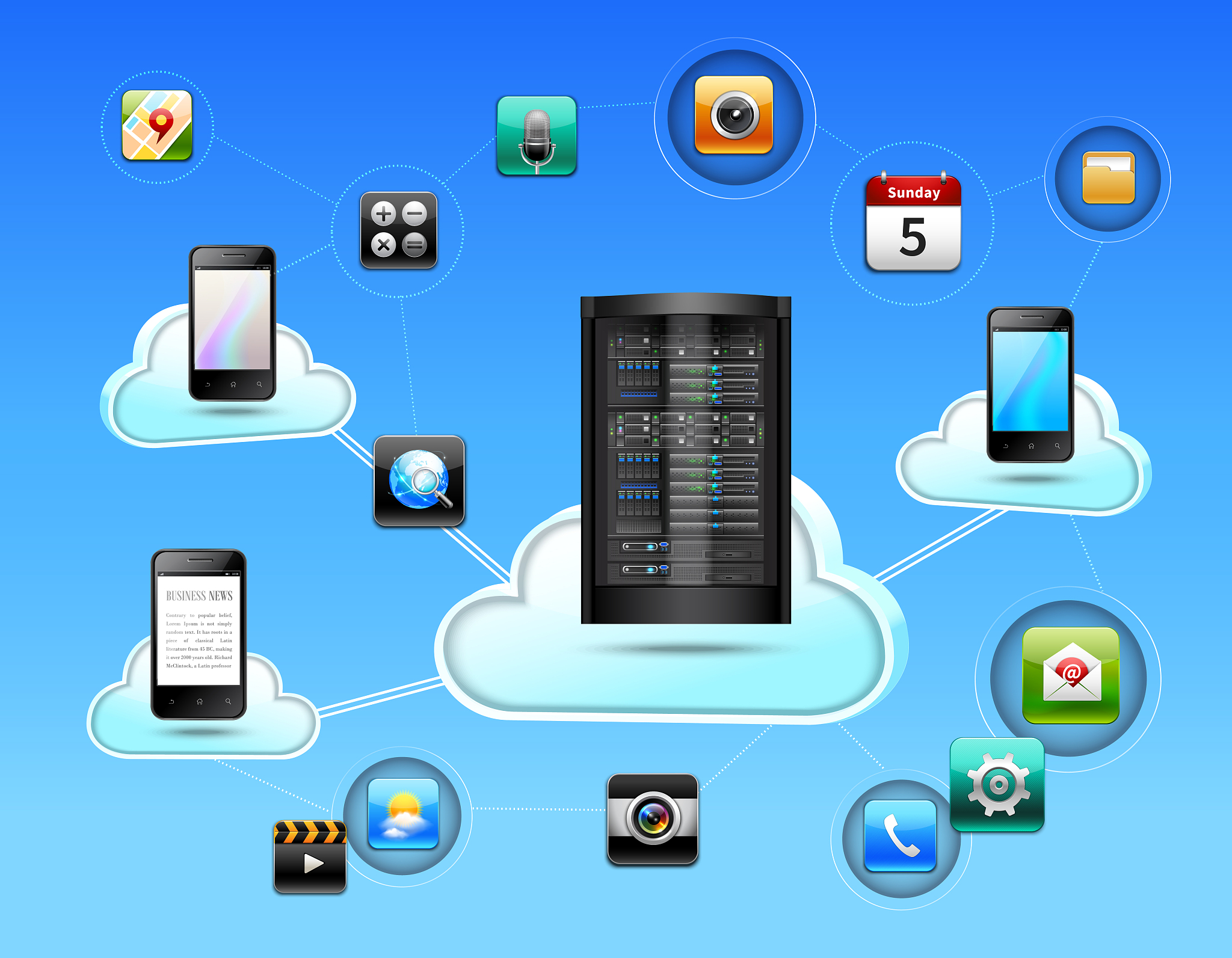 cloud network concept