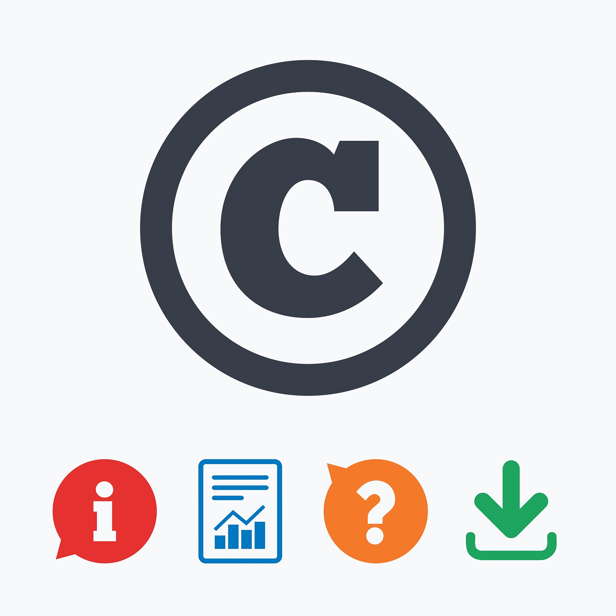 copyright sign icon copyright button