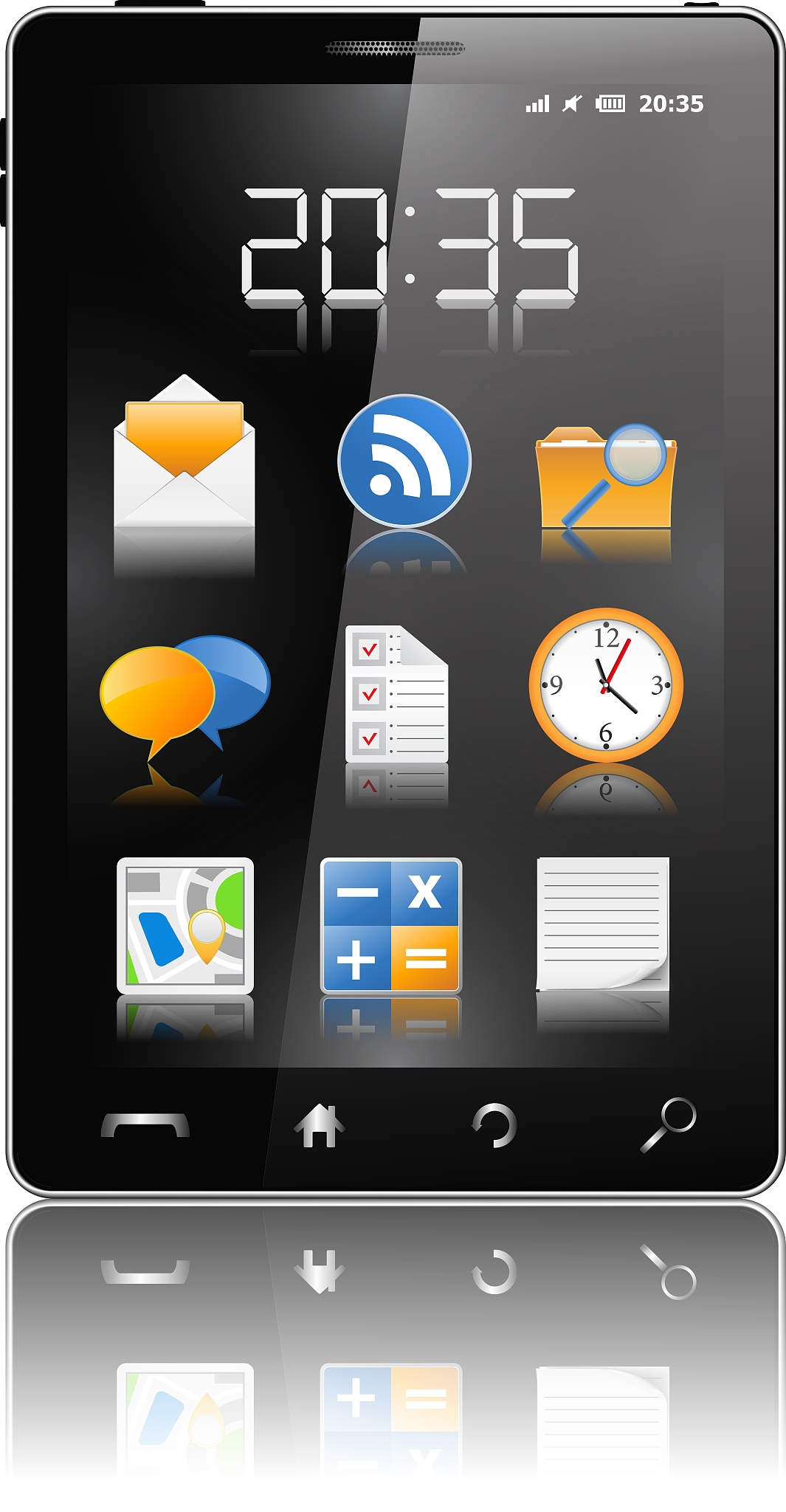 modern black mobile phone