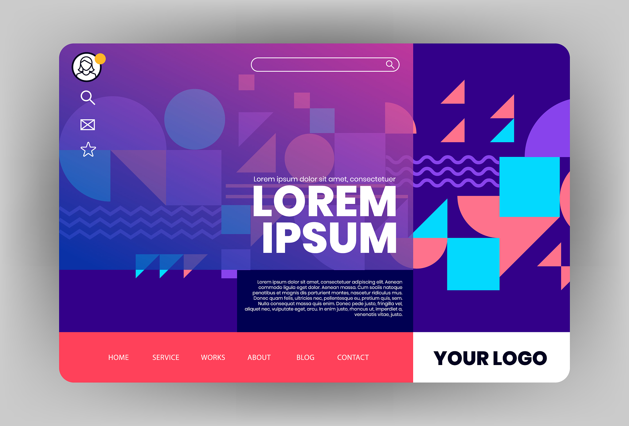 modern website template design
