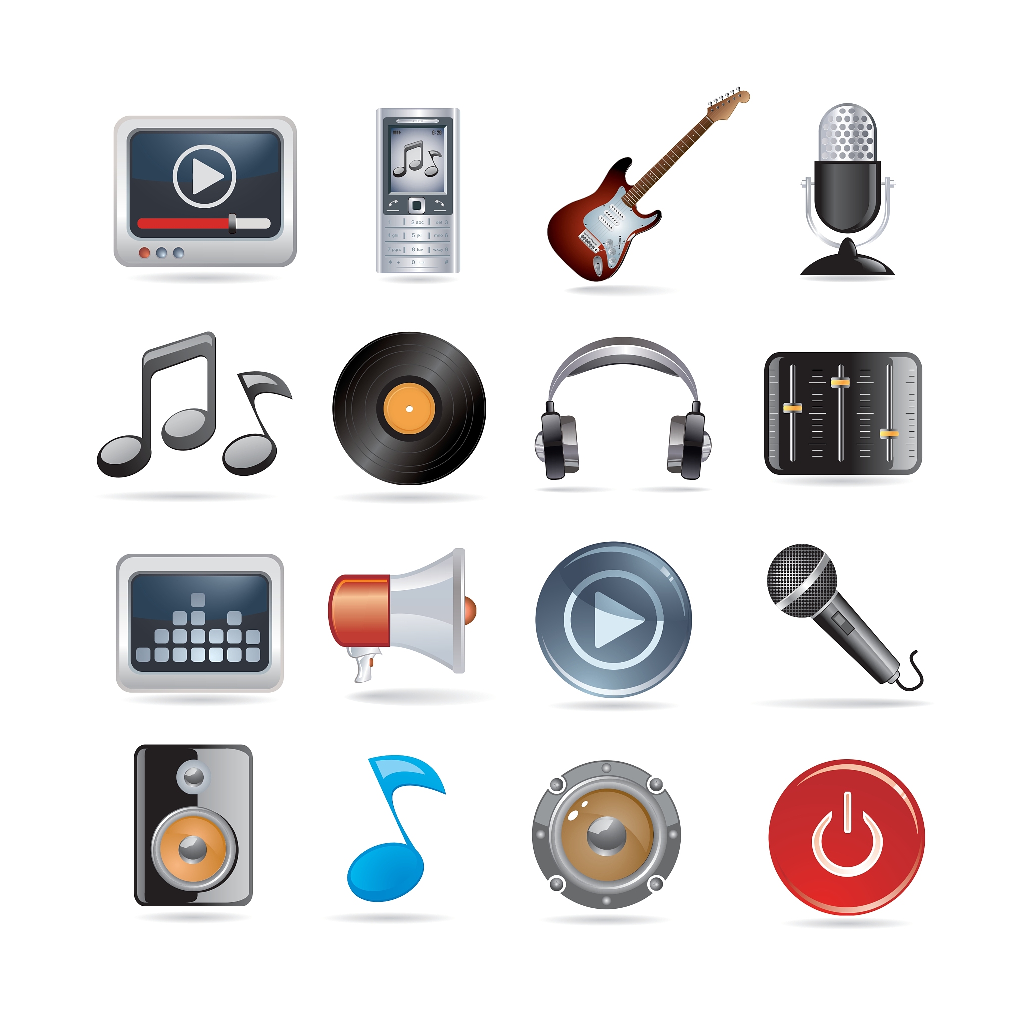 music icons set