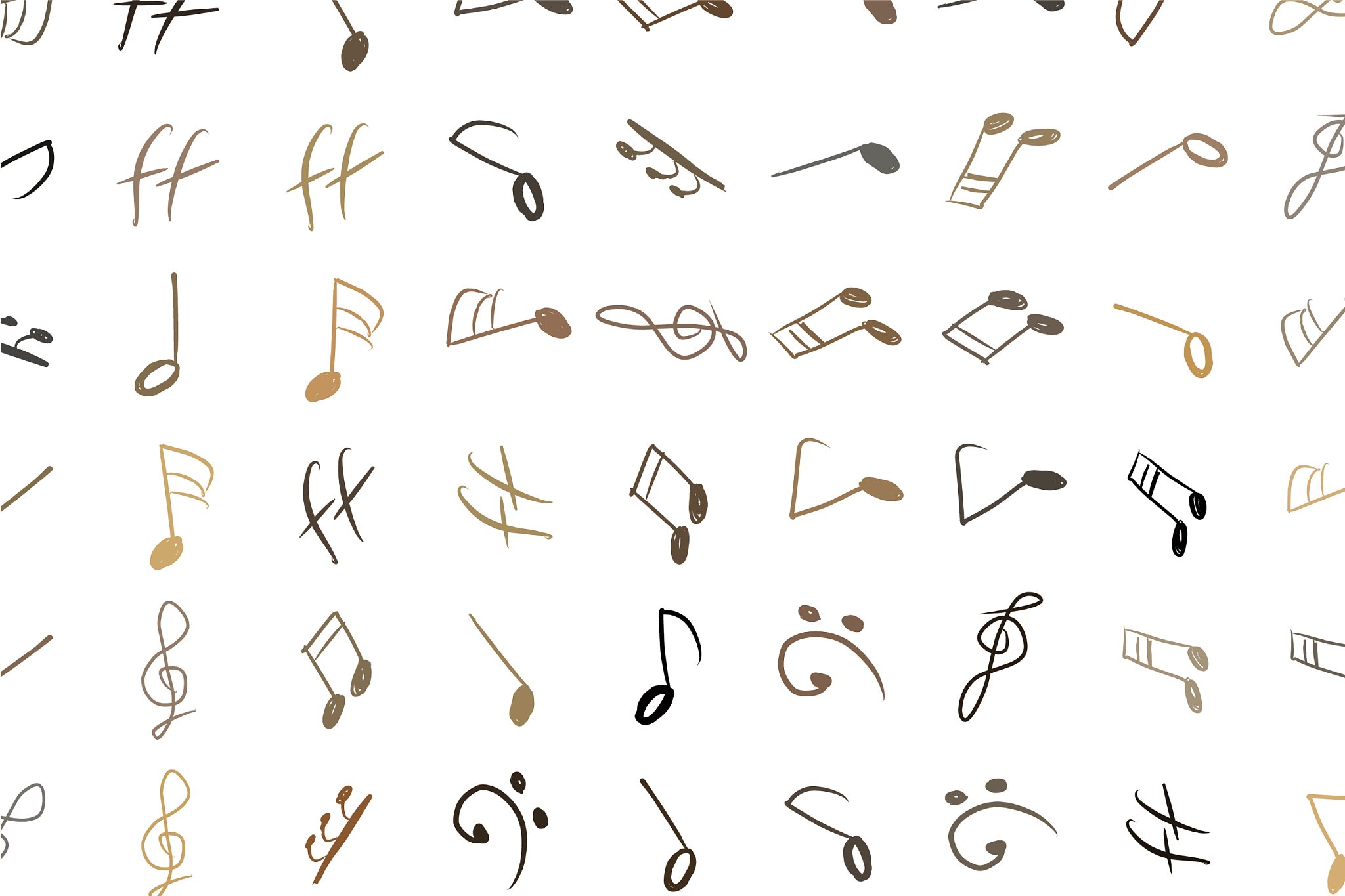 musical note abstract tone chromatic scale