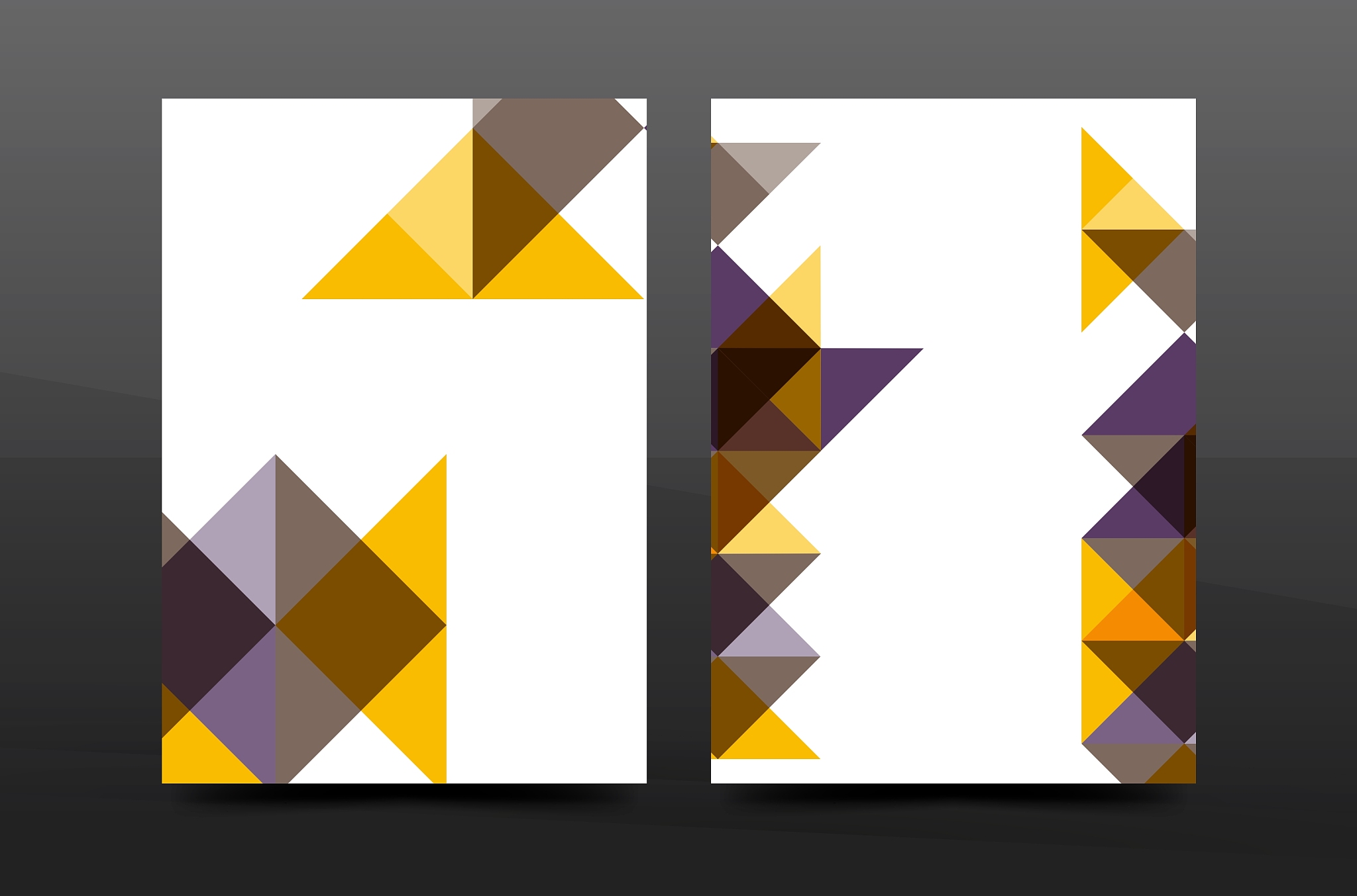 colorful geometry design annual report a4 cover