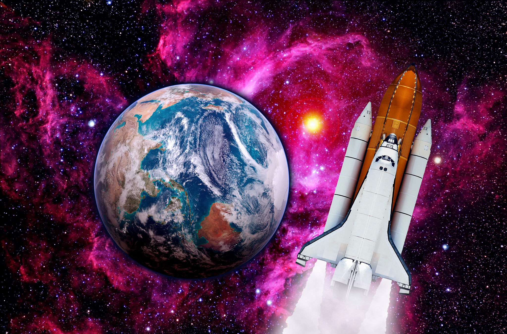 space shuttle rocket earth