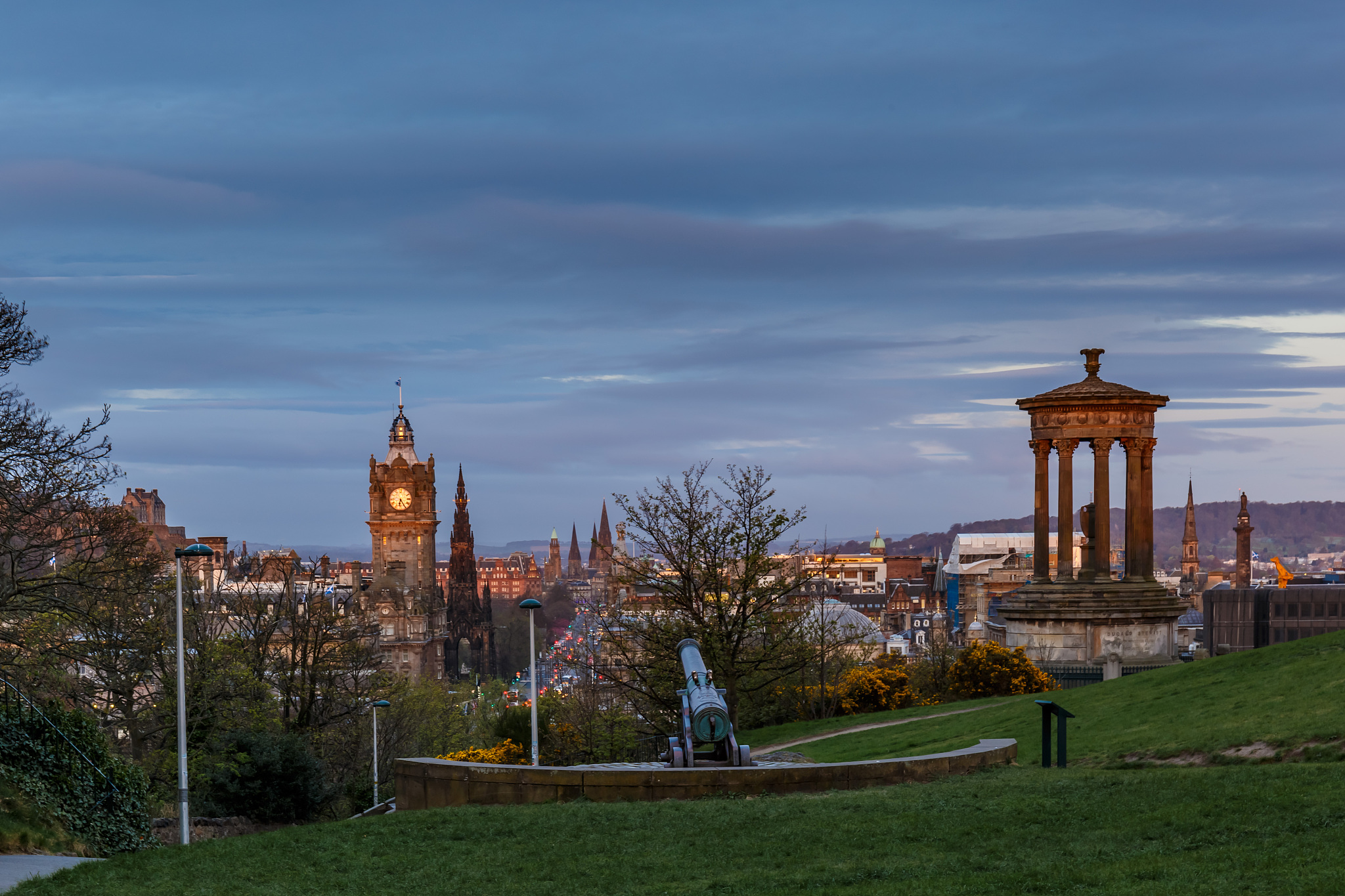 view from calton hill, edinburgh, scotland