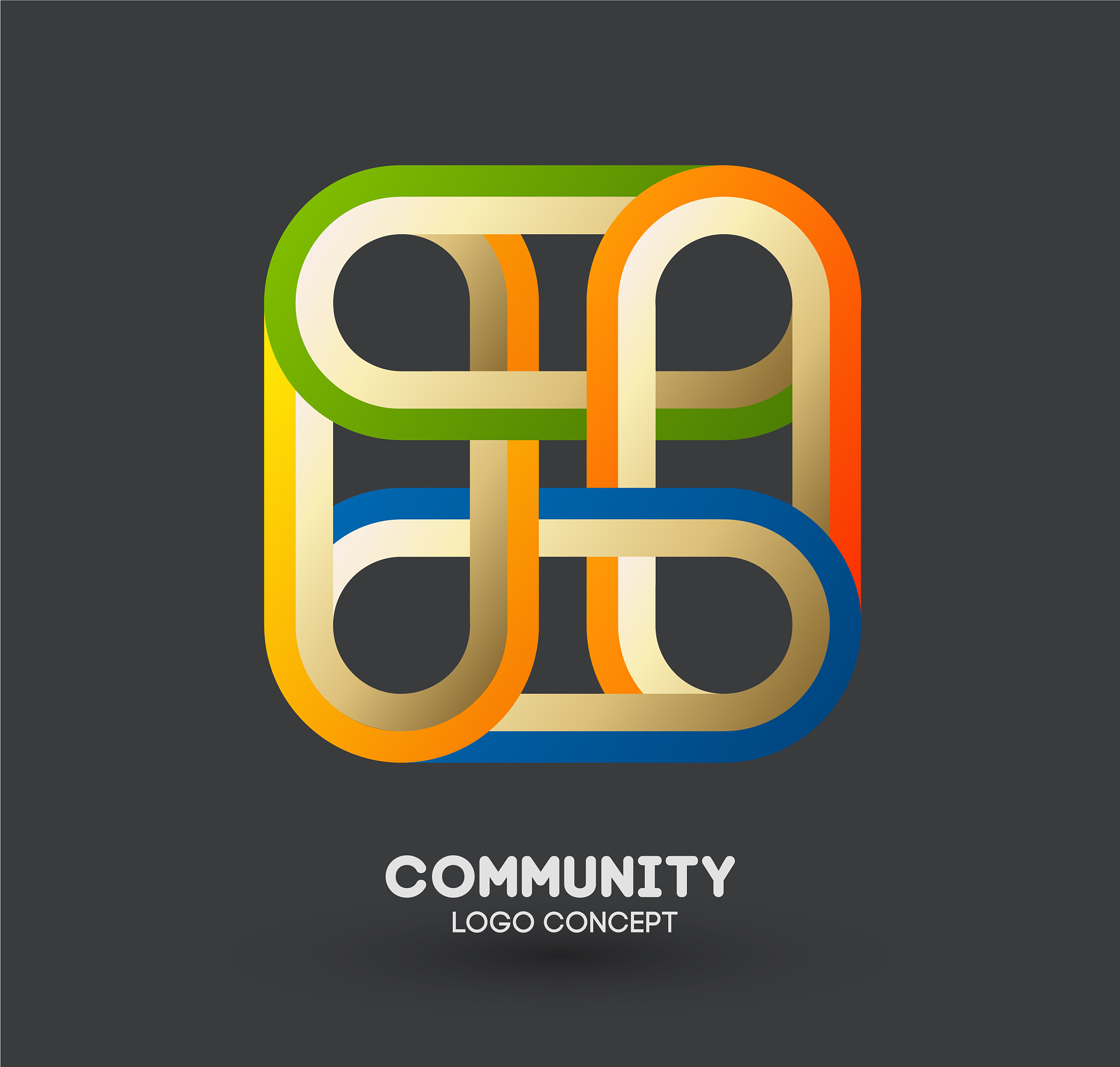 community care logo connecting people logo design