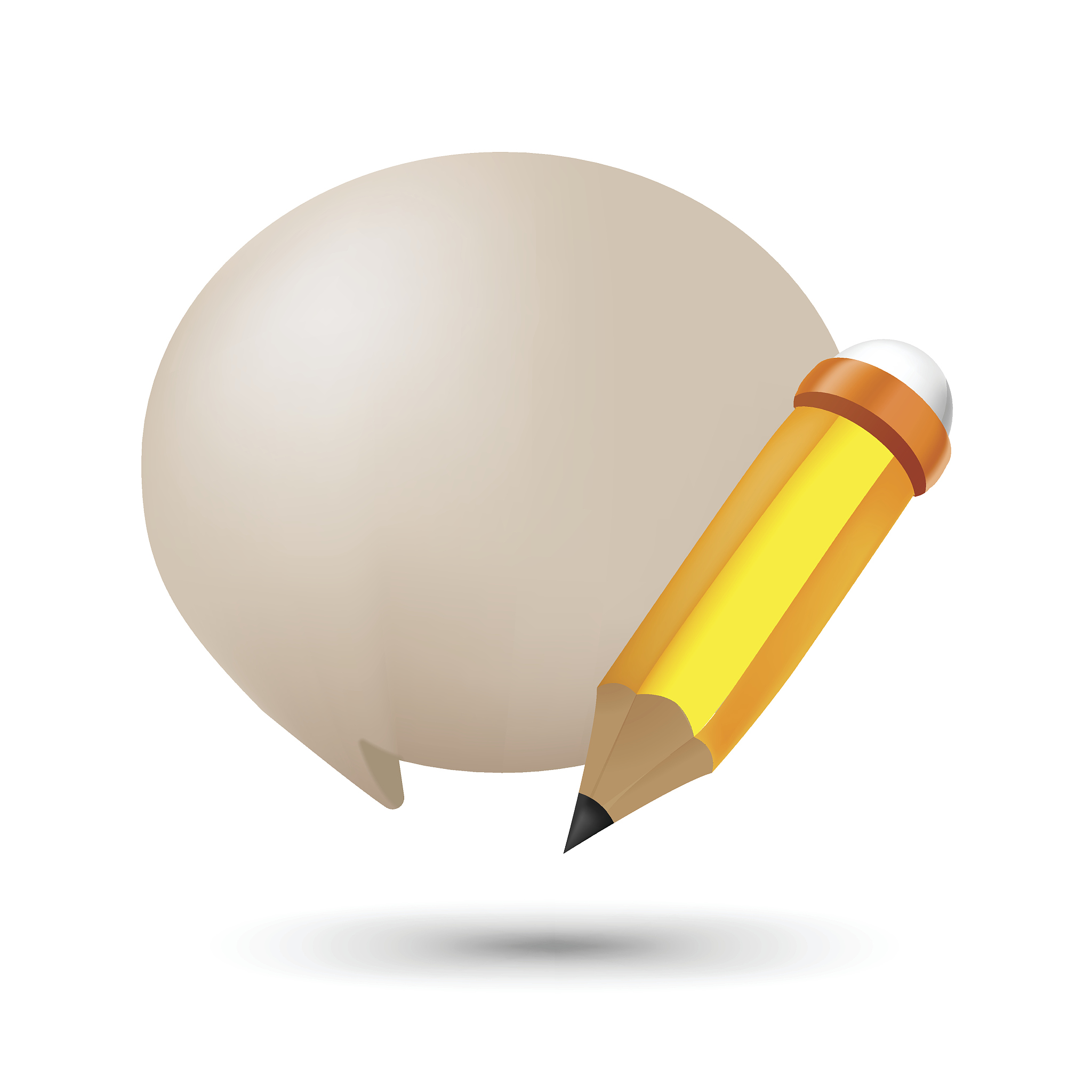 pencil bubble balloon text symbol vector