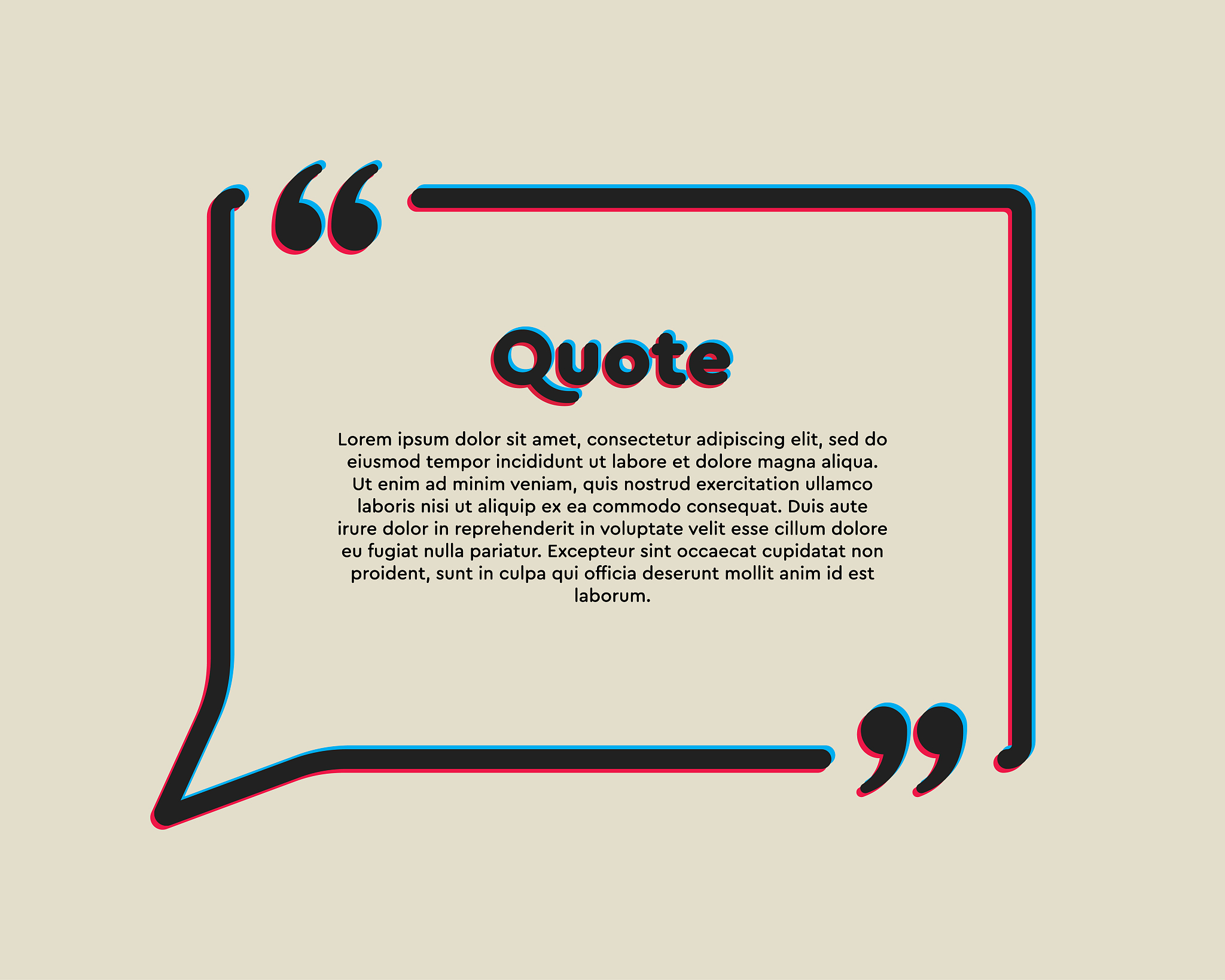 vector template a creative quote bracket bubble