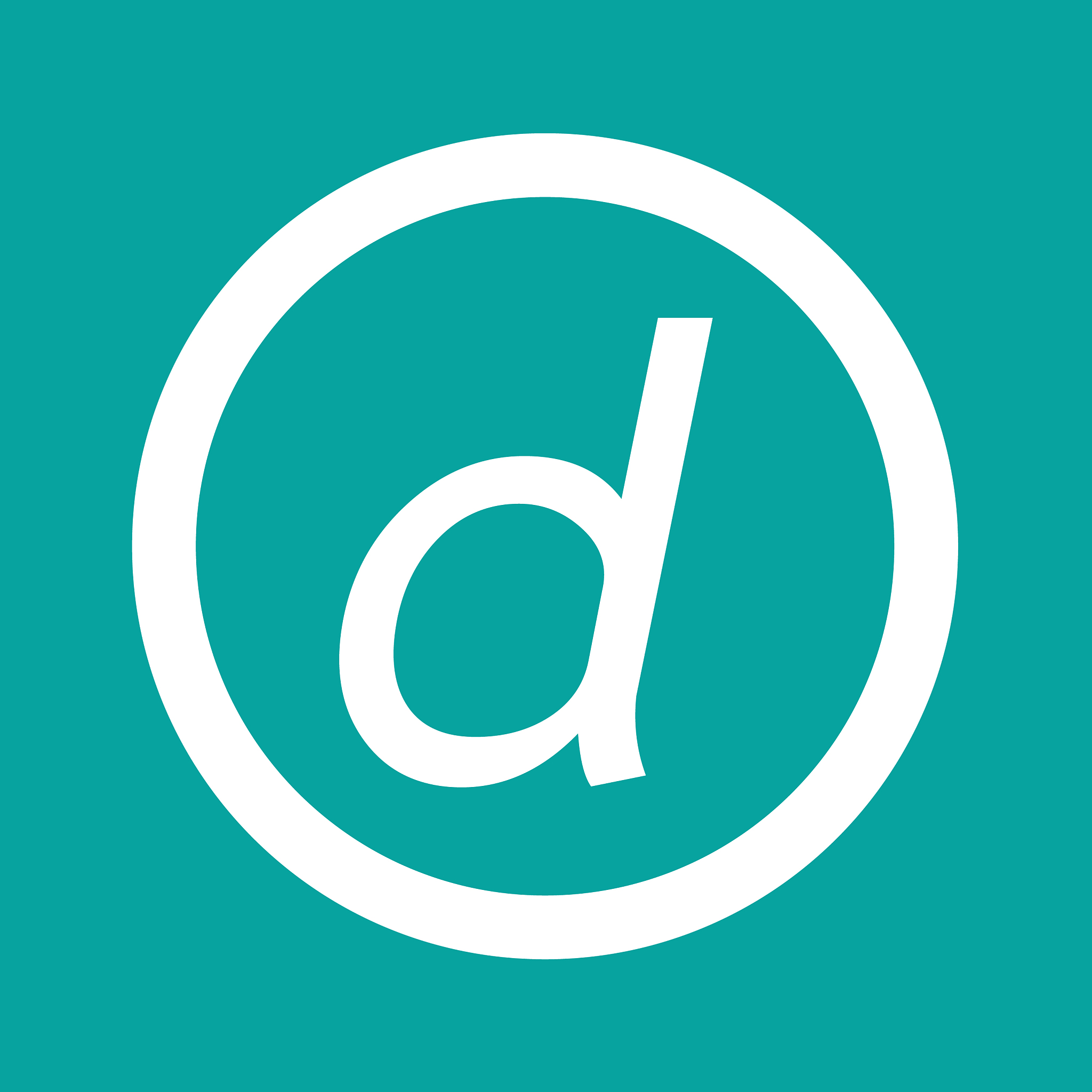 basic font letter d icon design
