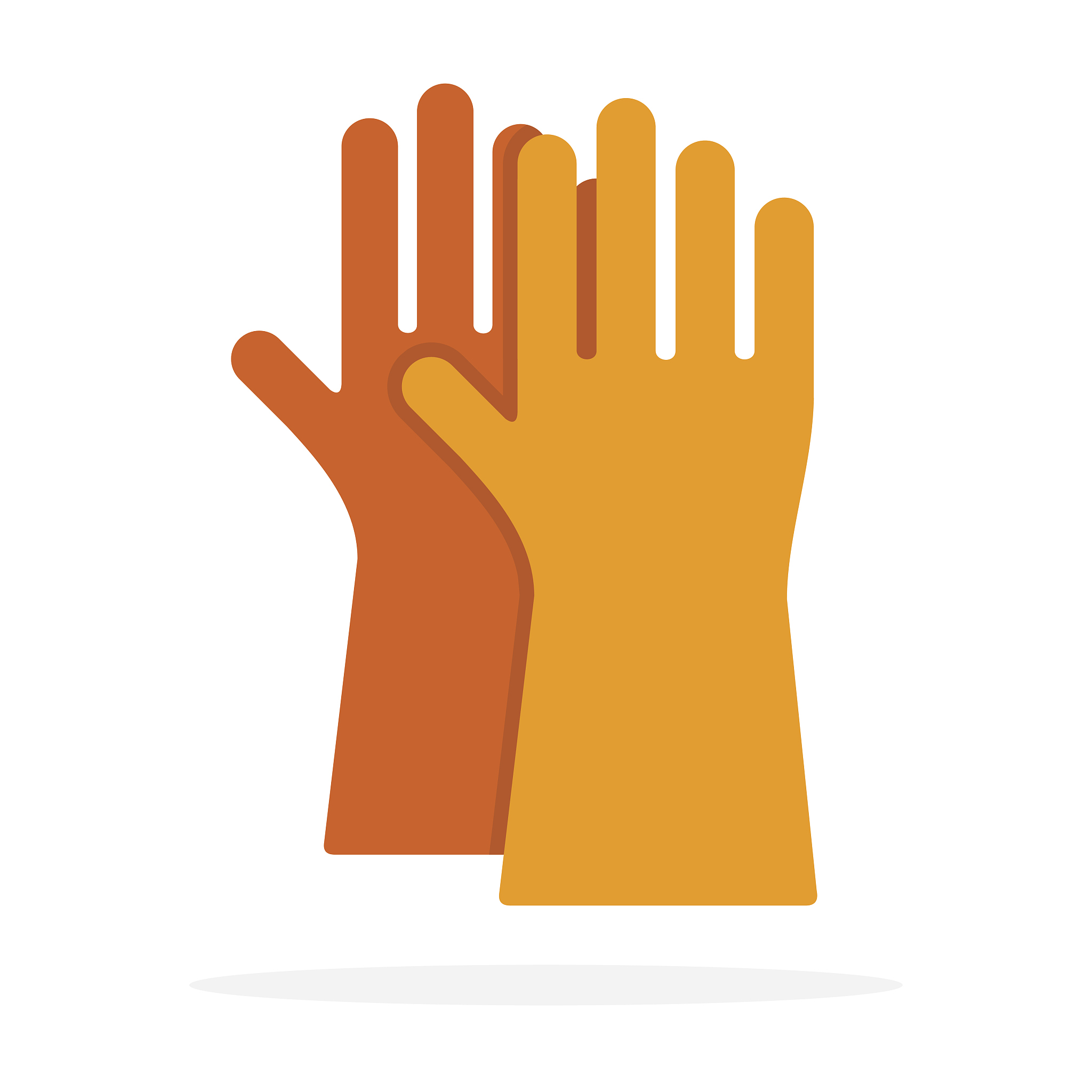 gloves beekeeper vector flat material design isolated object on 