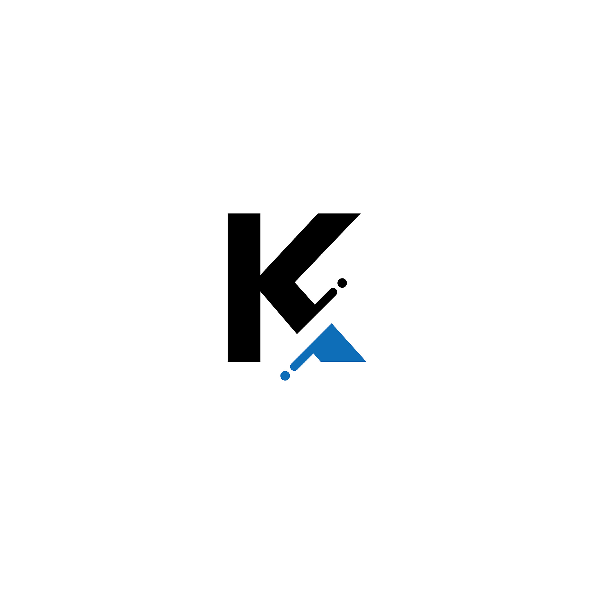 vector modern alphabet letter k, glitch style font design templa