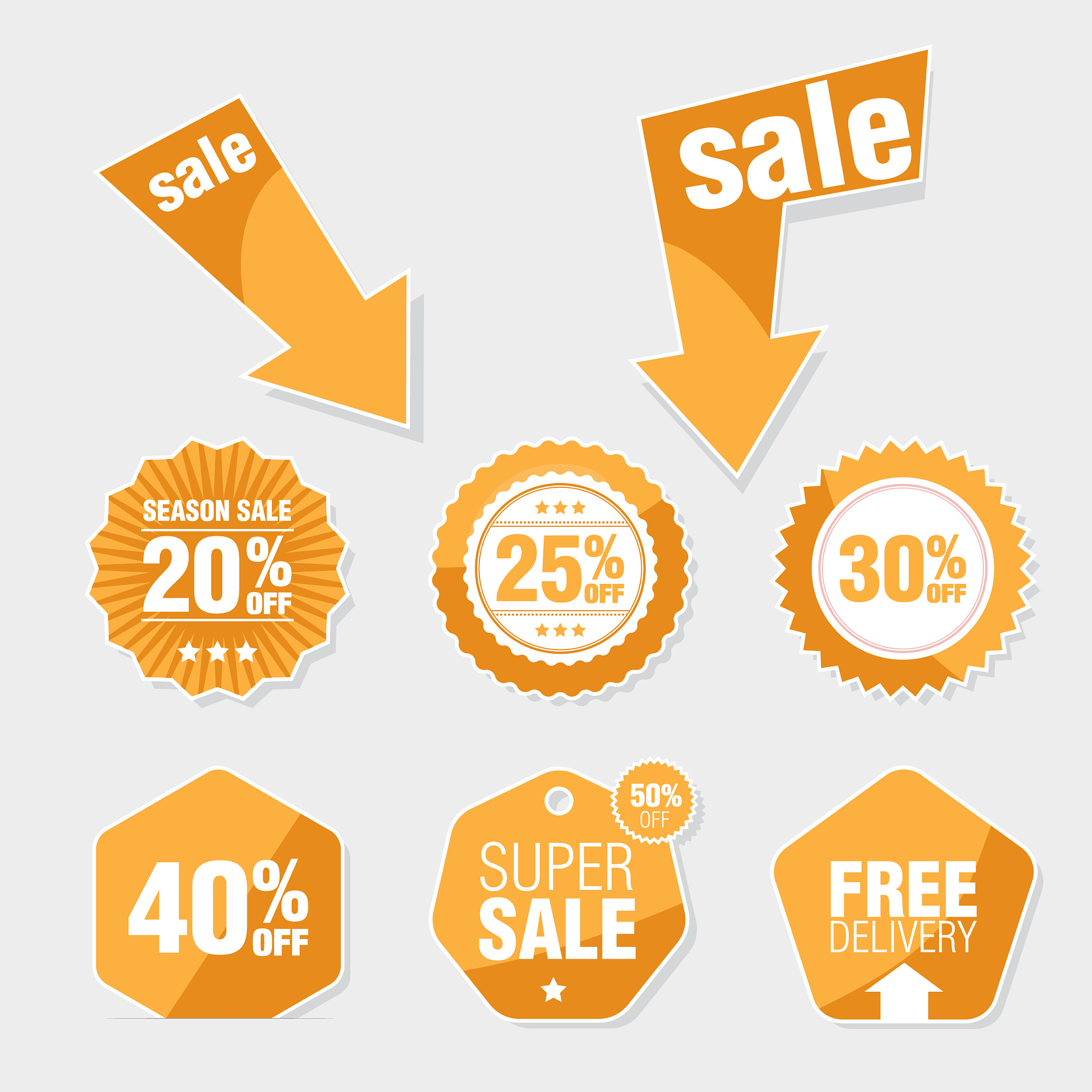 vector sale badges