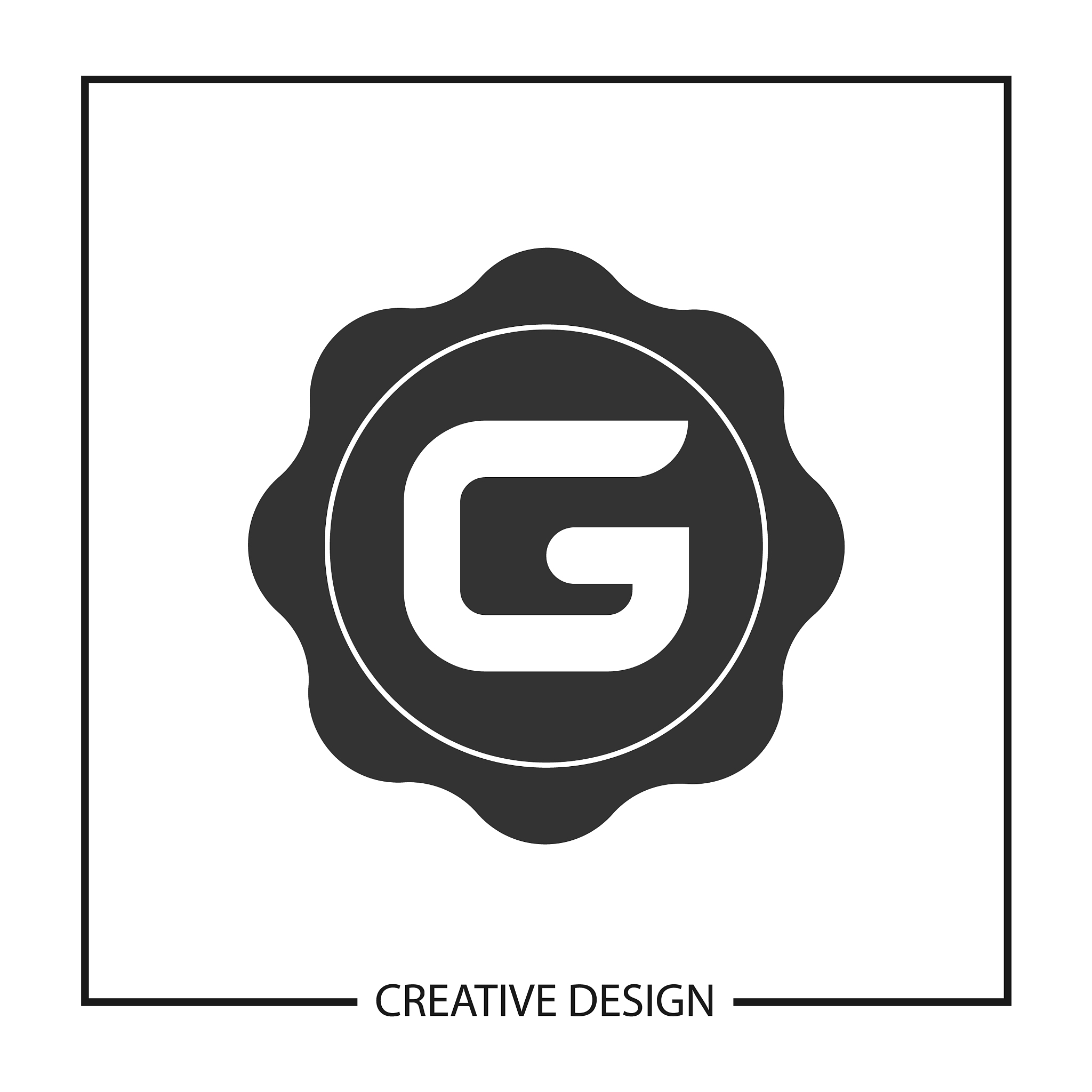 initial letter g logo template design