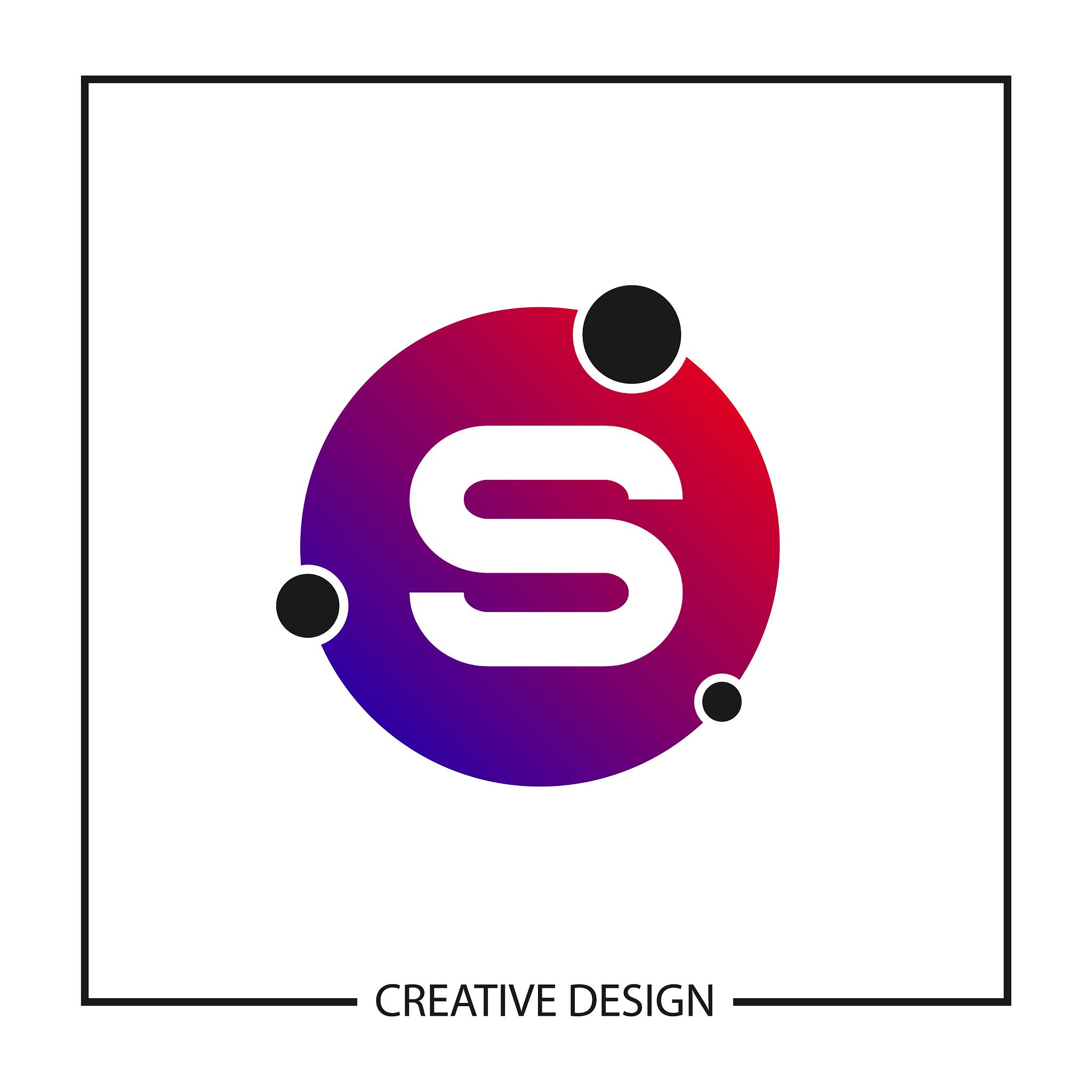 initial letter s logo template design