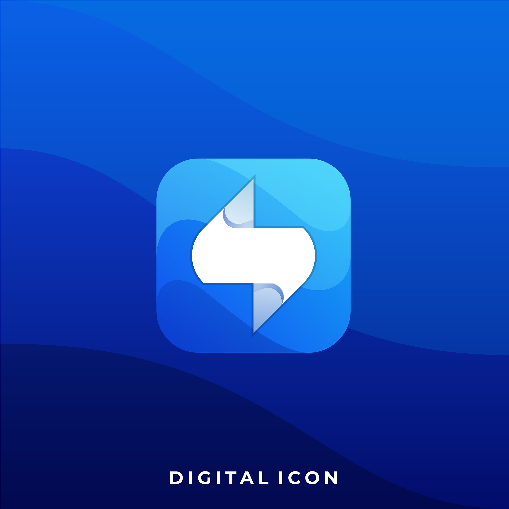 digital media icon colorful design template