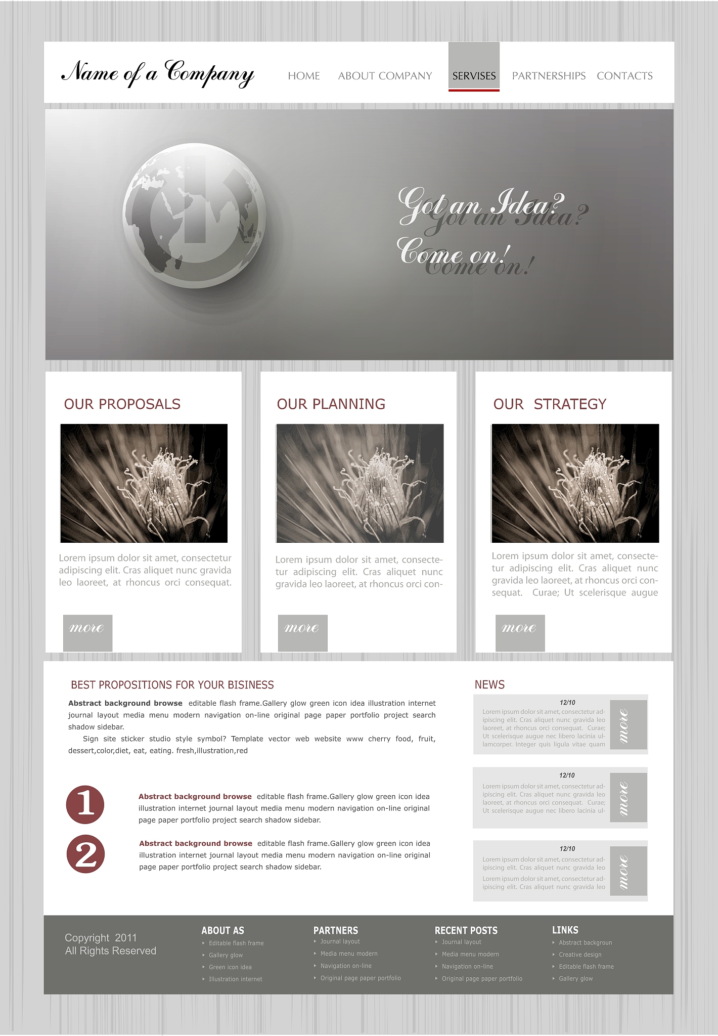 template business website