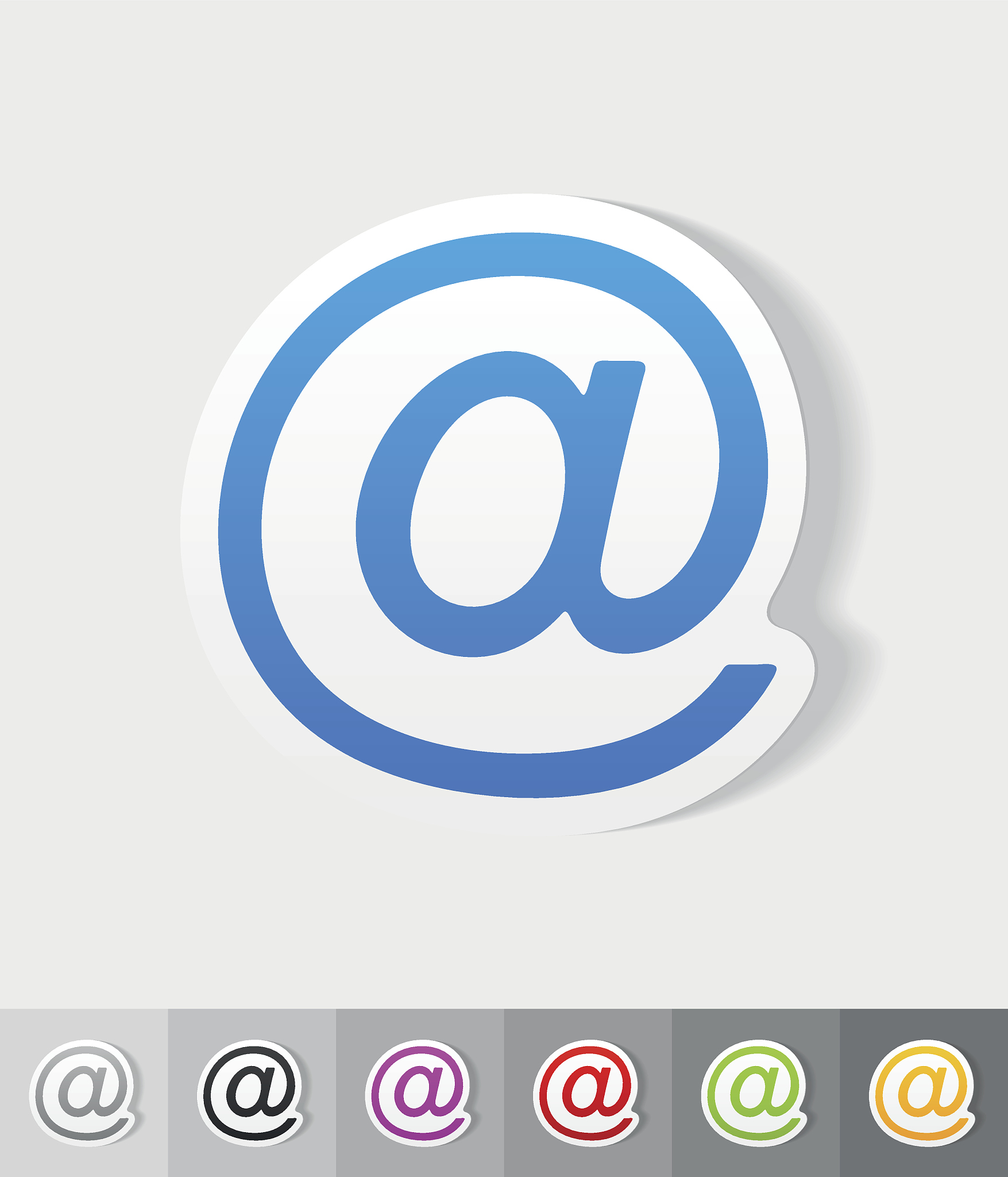 realistic design element. email