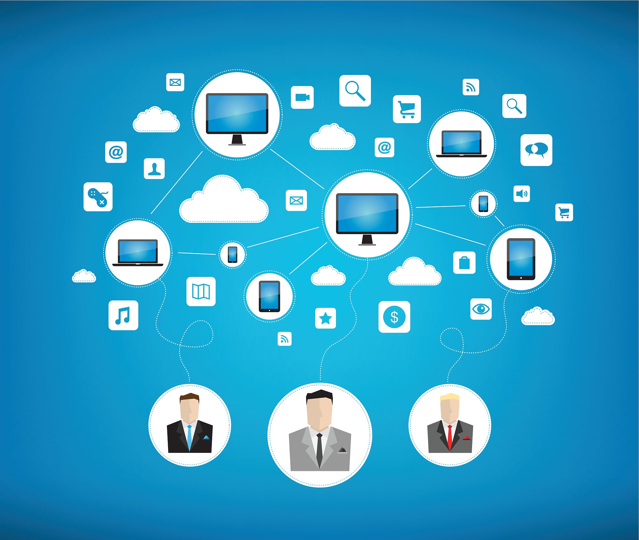 modern business networking concept