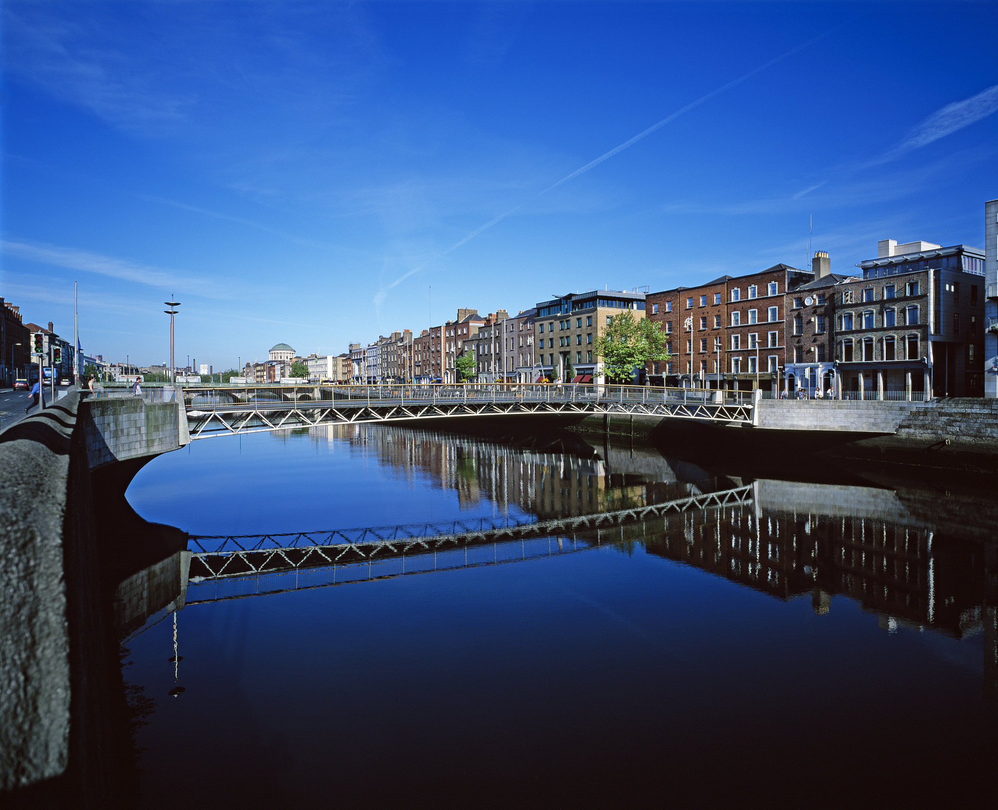 dublin skyline on the banks of a river