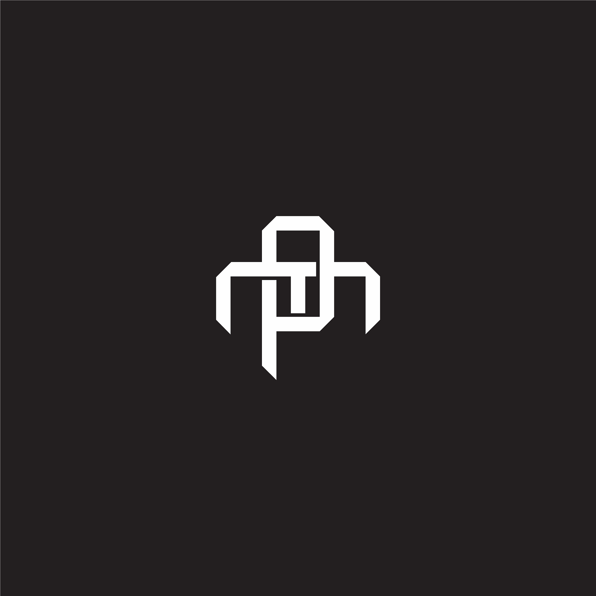 initial letter overlapping interlock logo