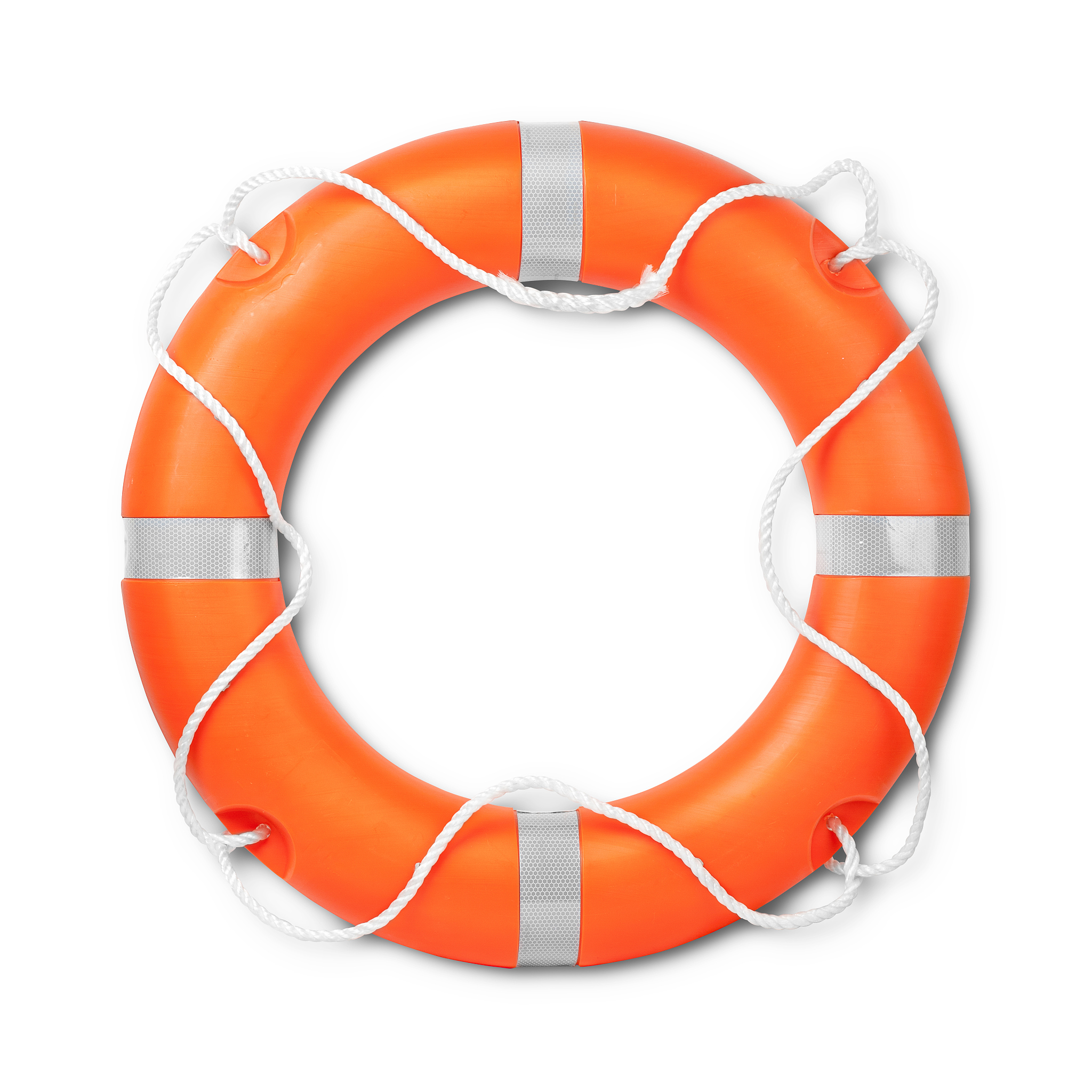 top view of lifebuoy, isolated on a white background