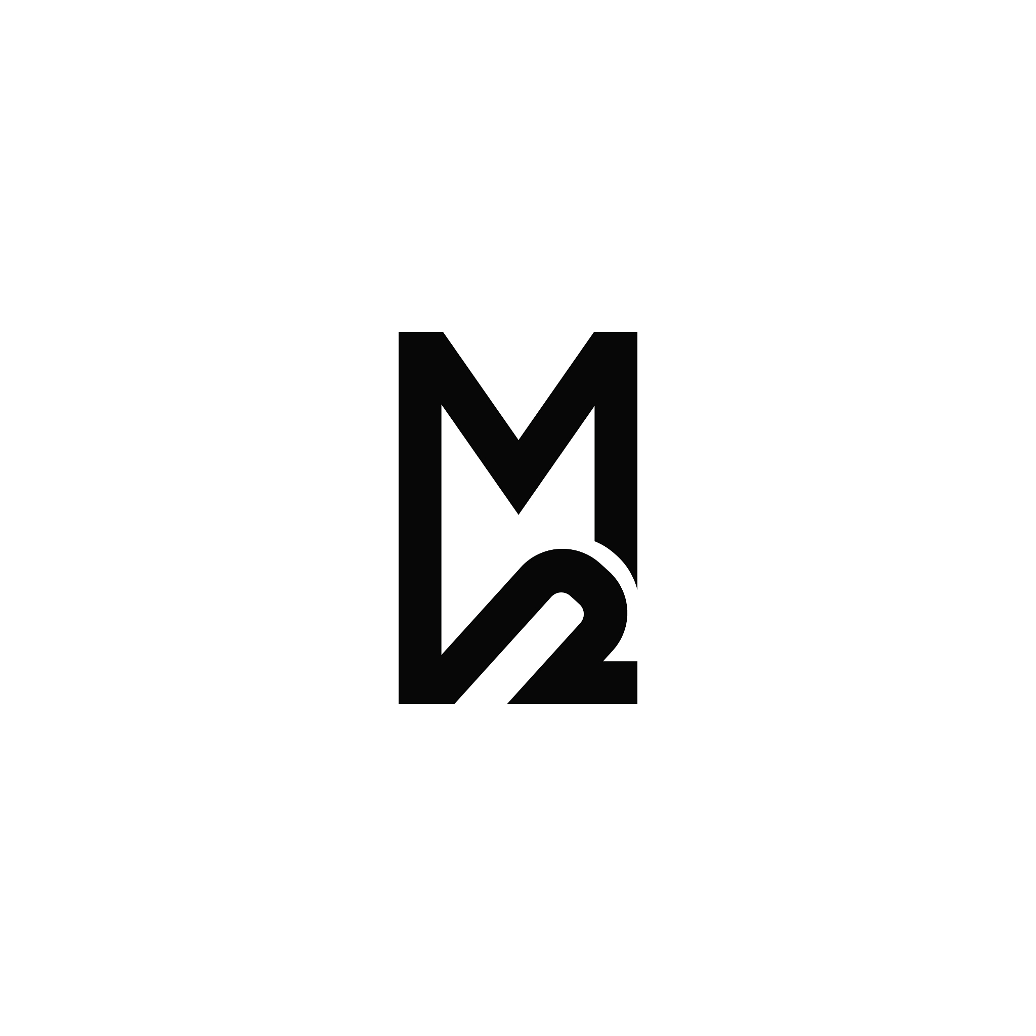 initial letter mr or rm logo design template