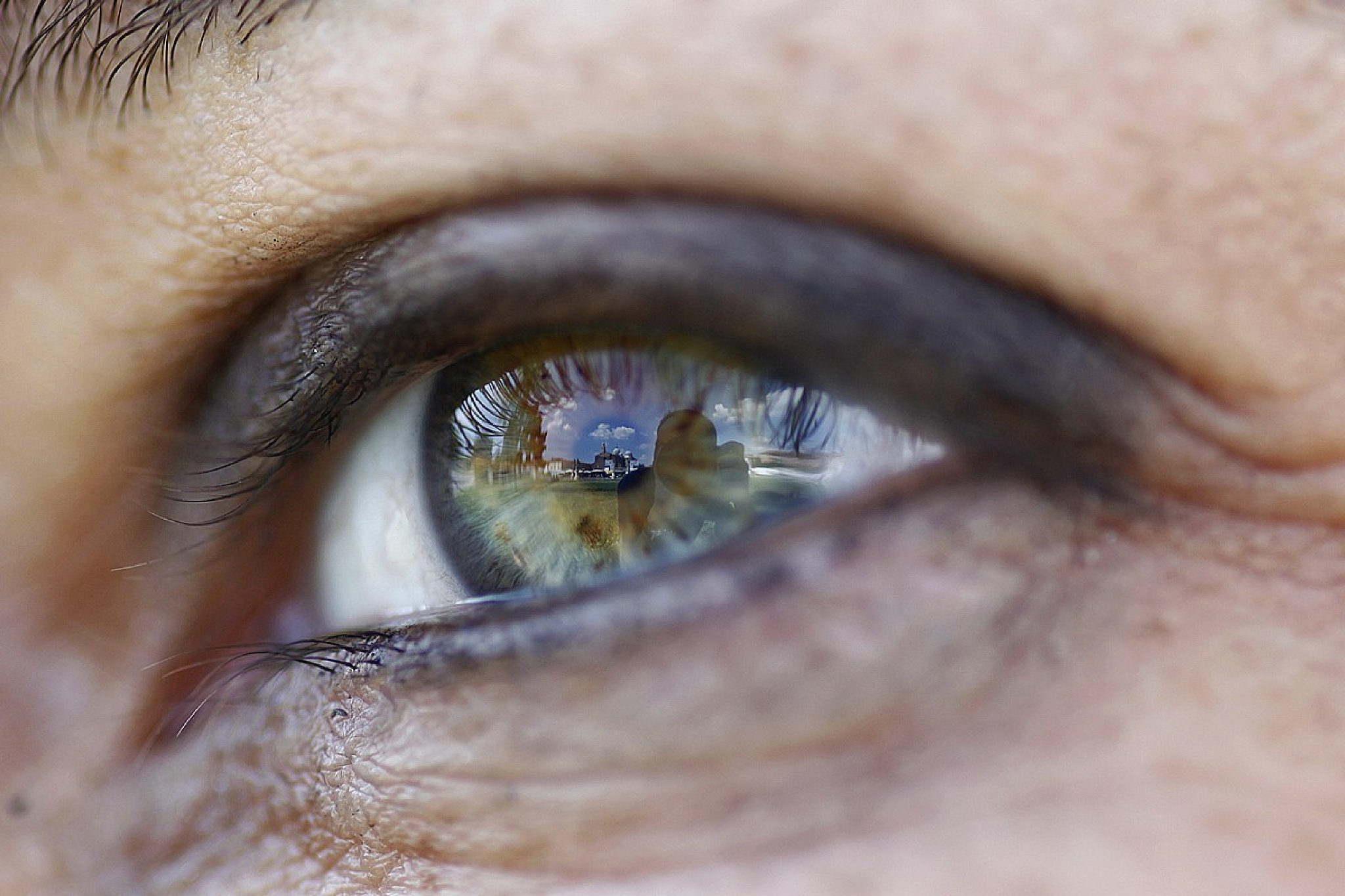 extreme close-up of human eye