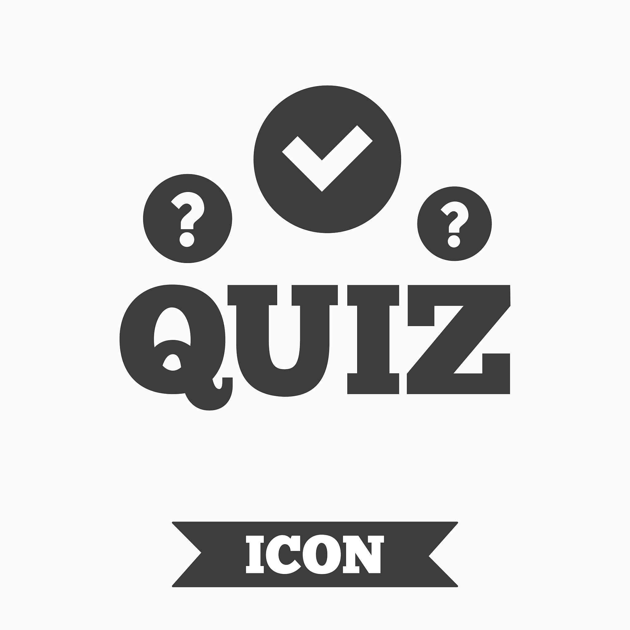 quiz sign icon. questions and answers game.