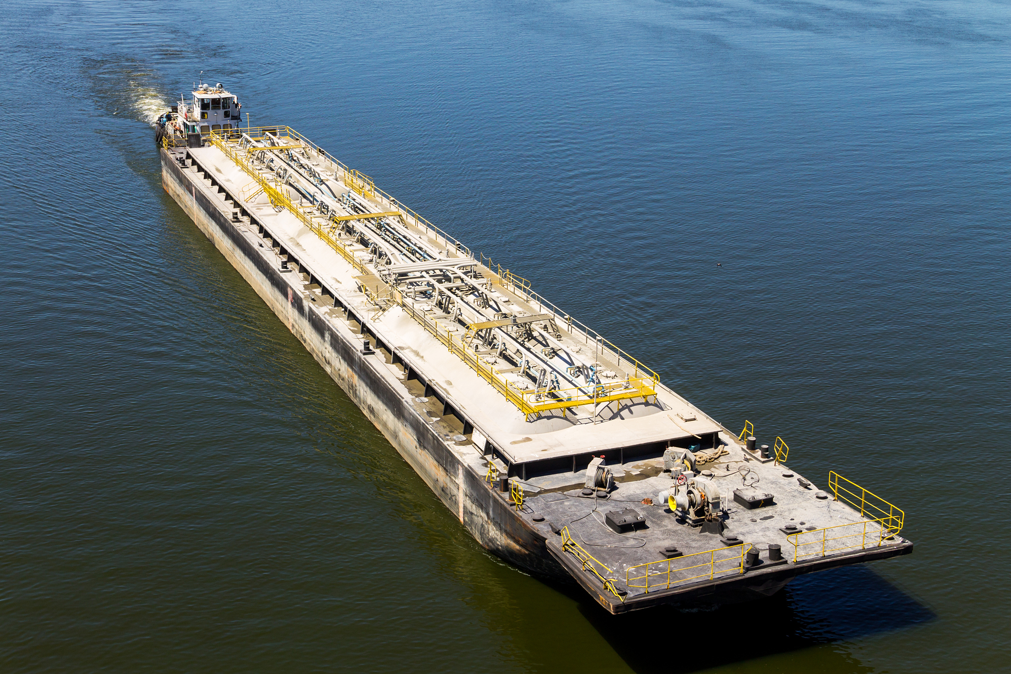 barge floating on the dnieper river