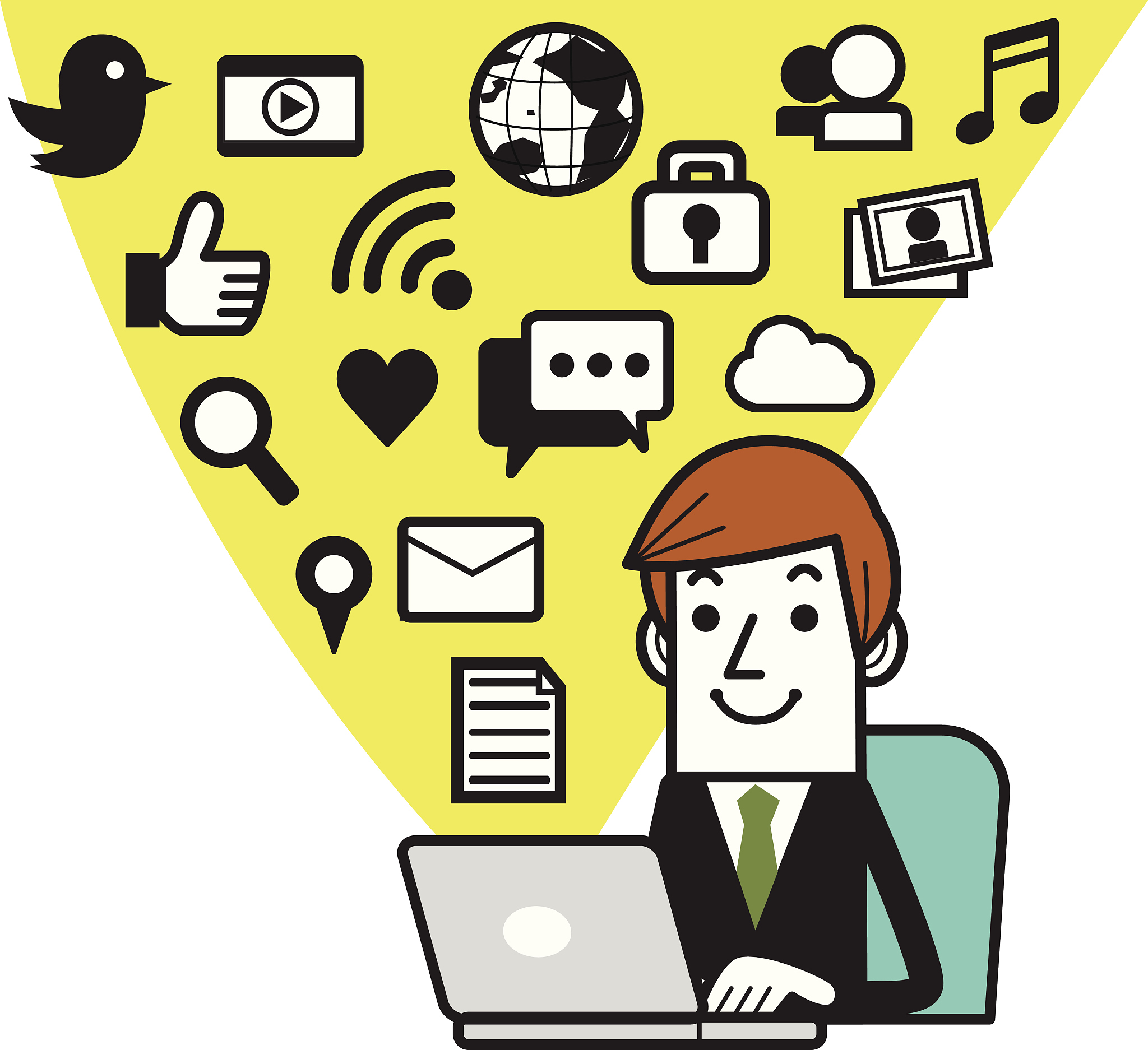 businessman with laptop
