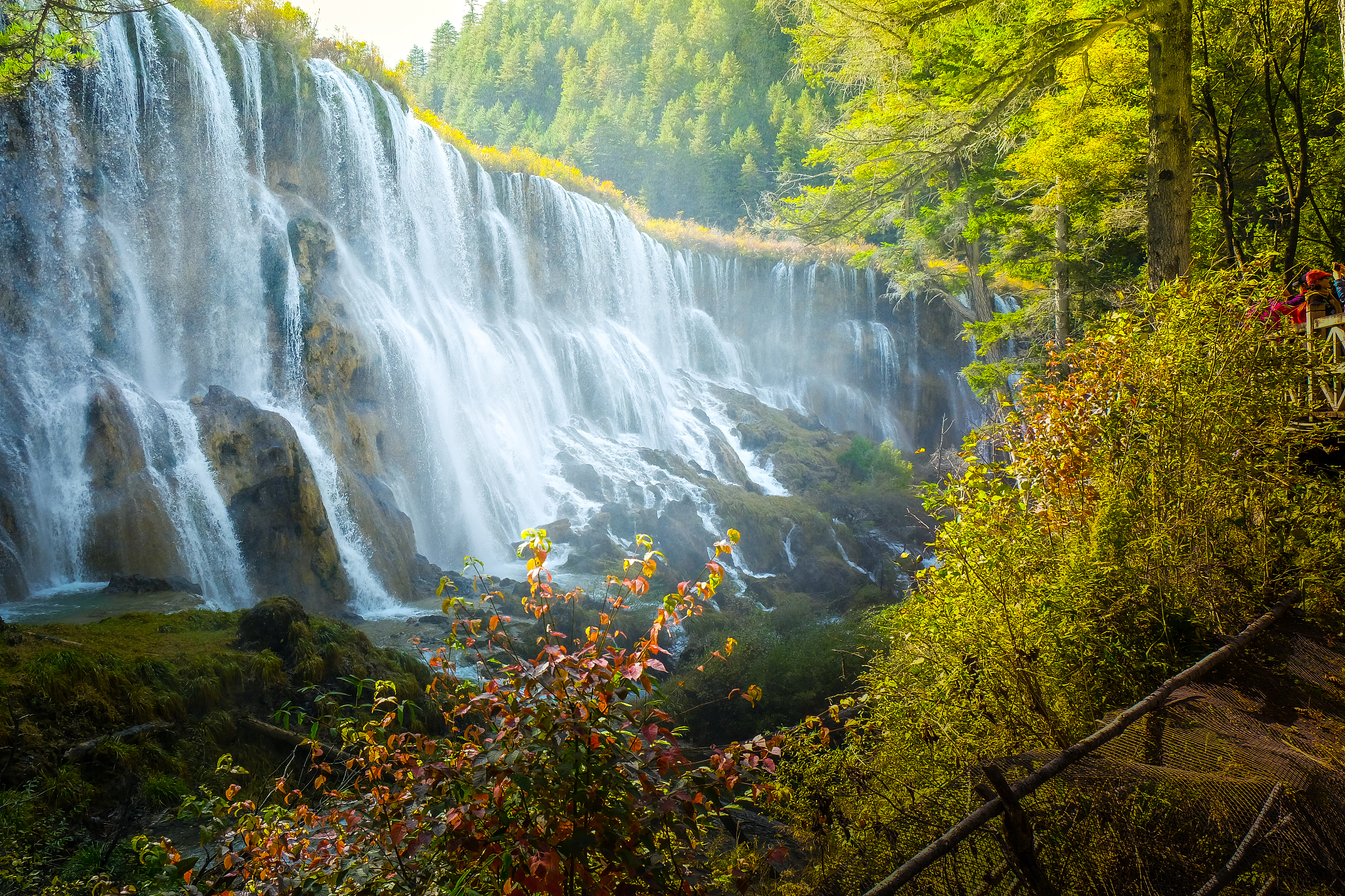 waterfall at jiuzhaigou, sichuan, china