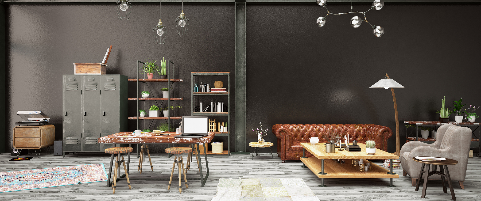 industrial style loft apartment